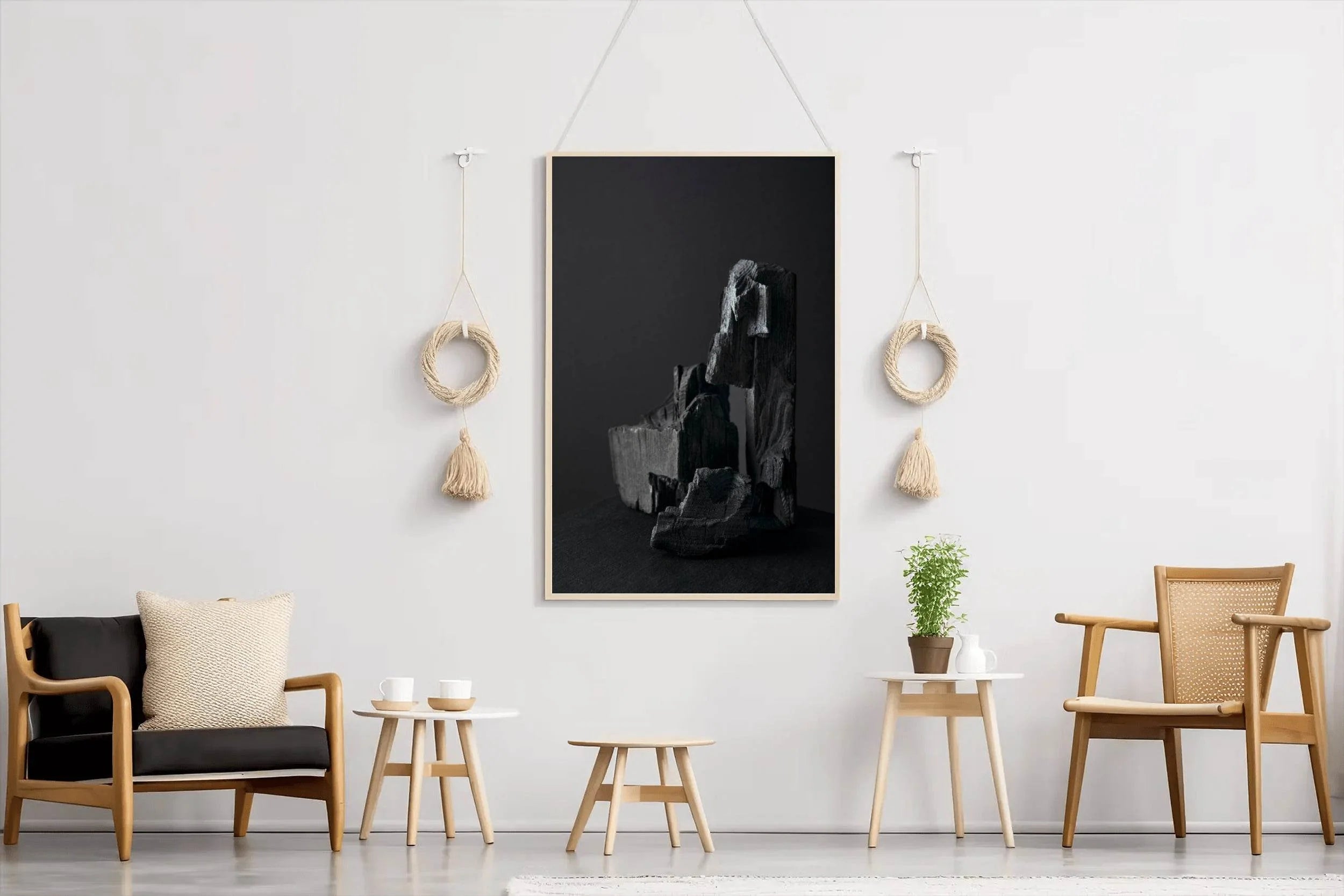 Still Life of Ashes Black & White Wall Art - beink online art store