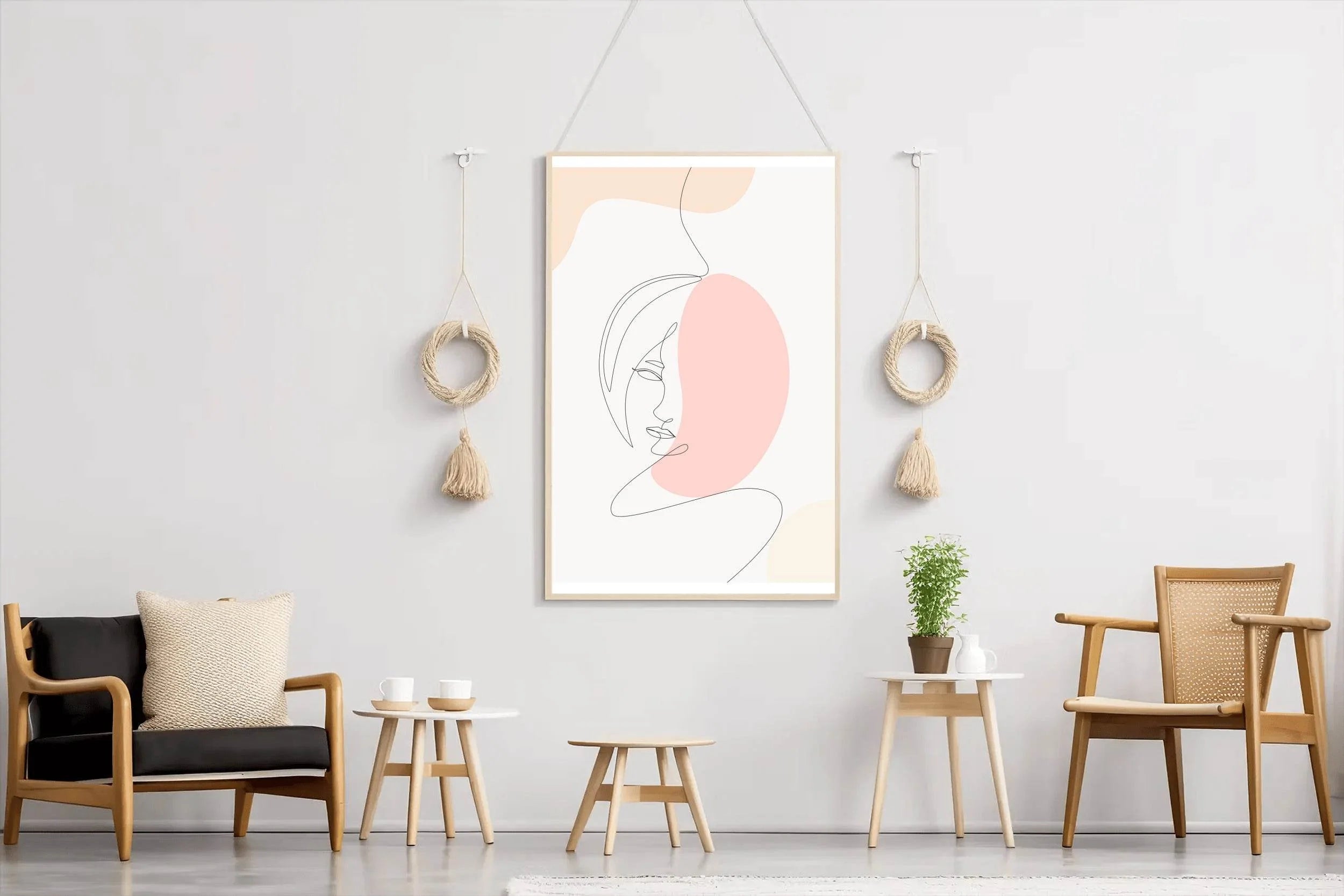 Woman Face With Closed Eye Wall Art - beink online art store