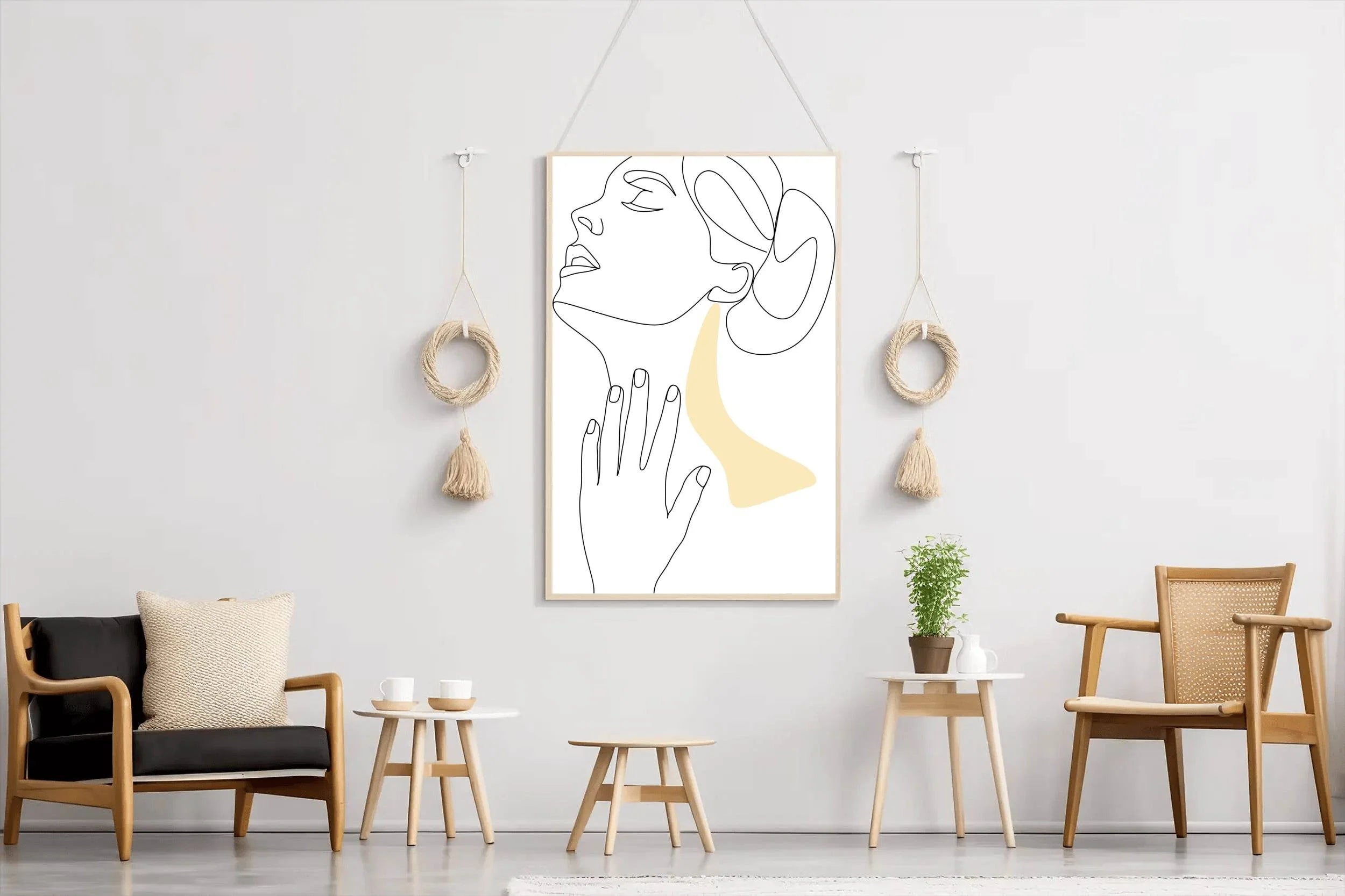 Woman Massaging Her Neck Wall Art - beink online art store
