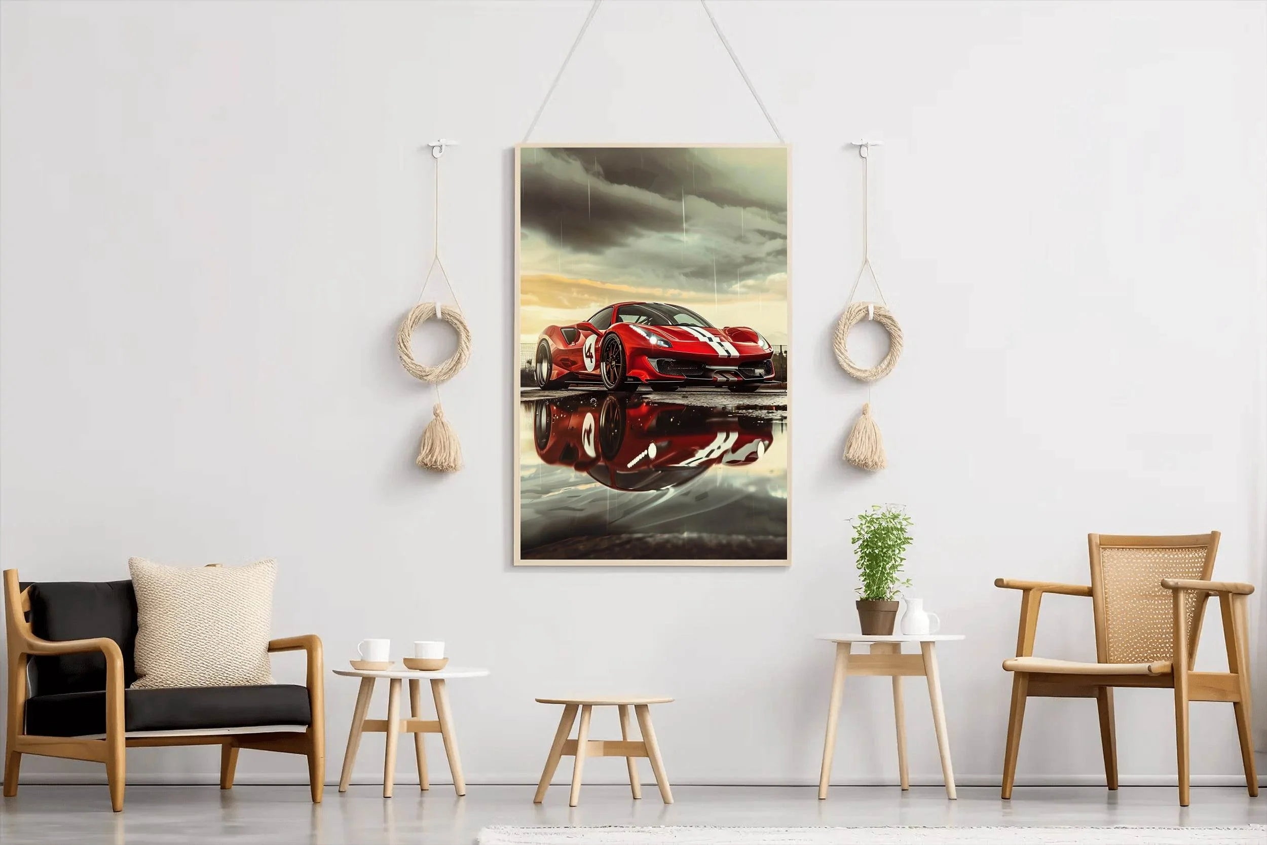 Ferrari488 Pista Red Wall Art - beink online art store