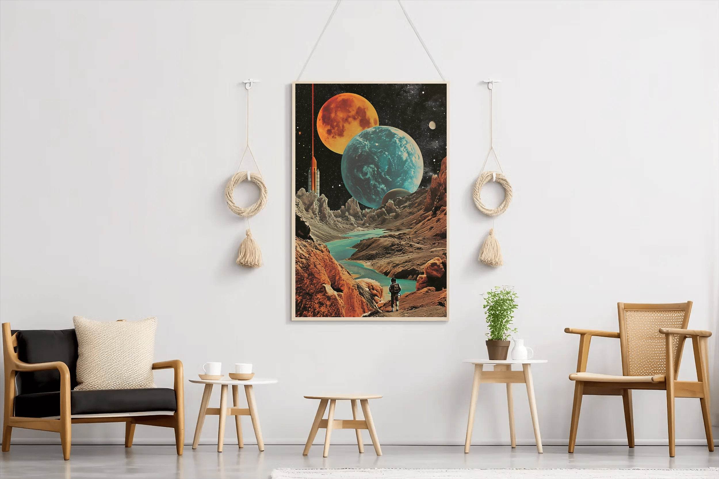 view Of The Planets In Space Wall Art - beink online art store
