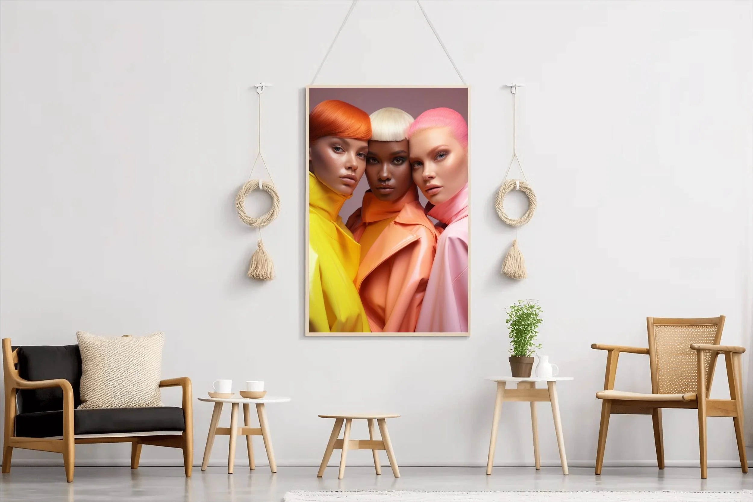 European Style Fantasy Hairstyle Wall Art - beink online art store