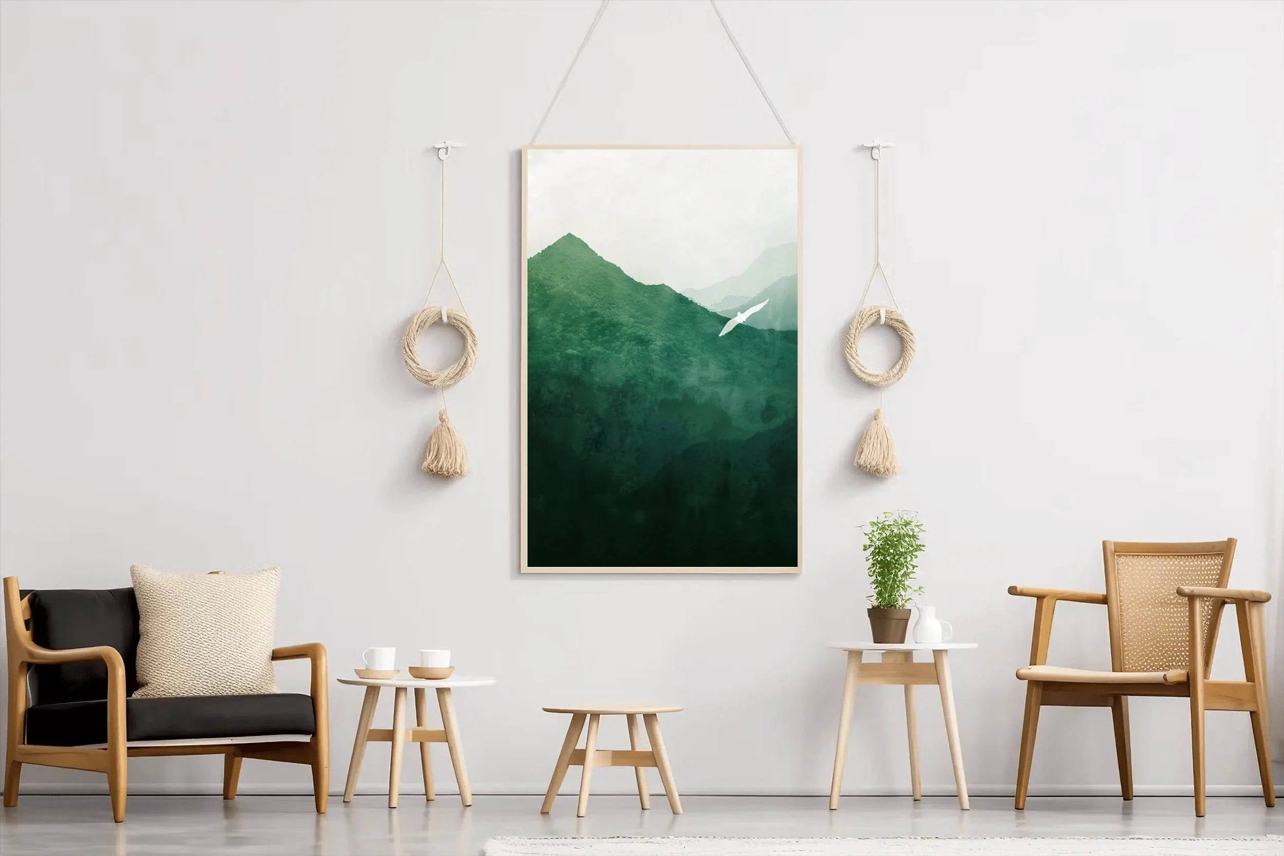 Mountain Forest Painting Wall Art - beink online art store