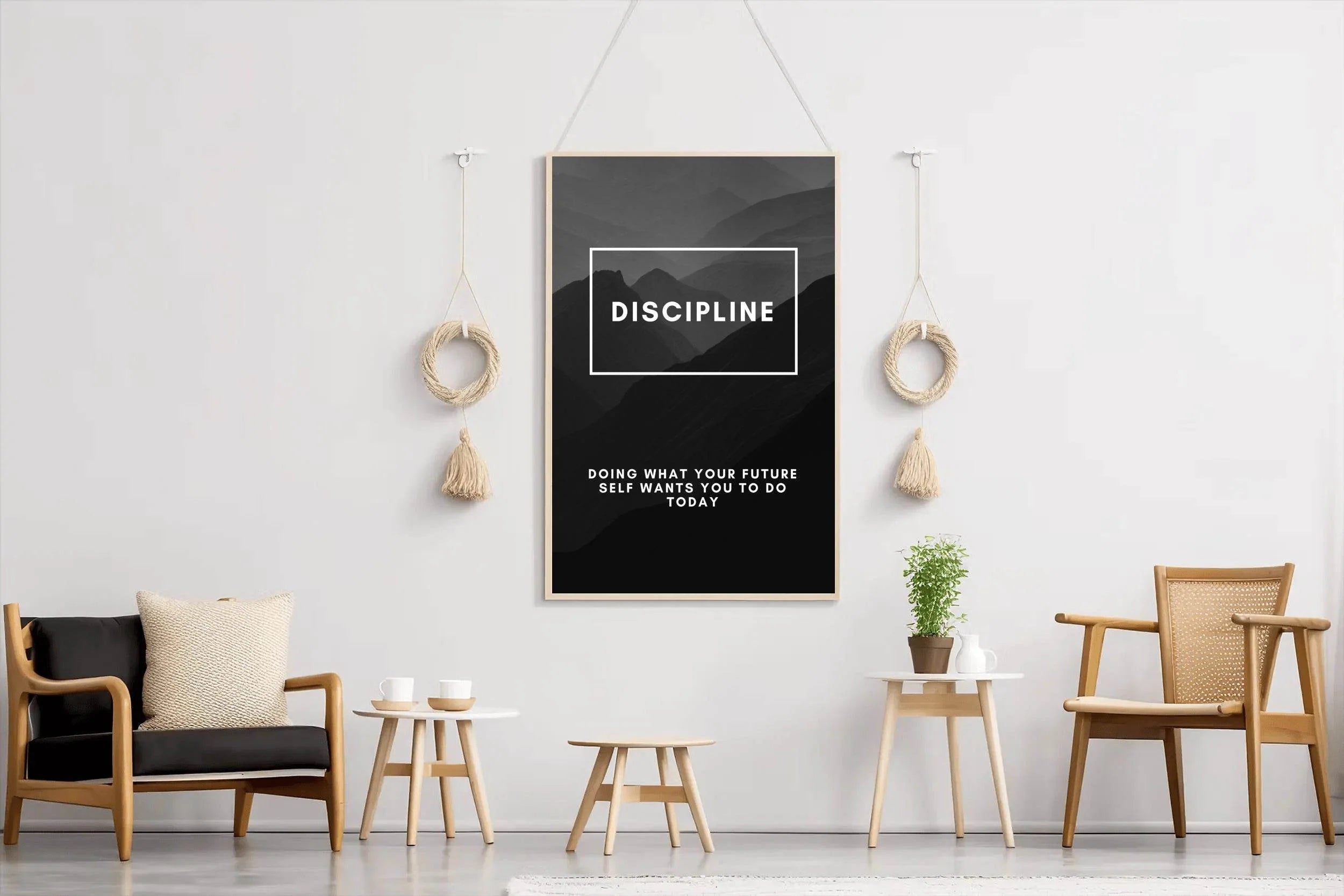 Discipline Definition Motivational Wall Art - beink online art store