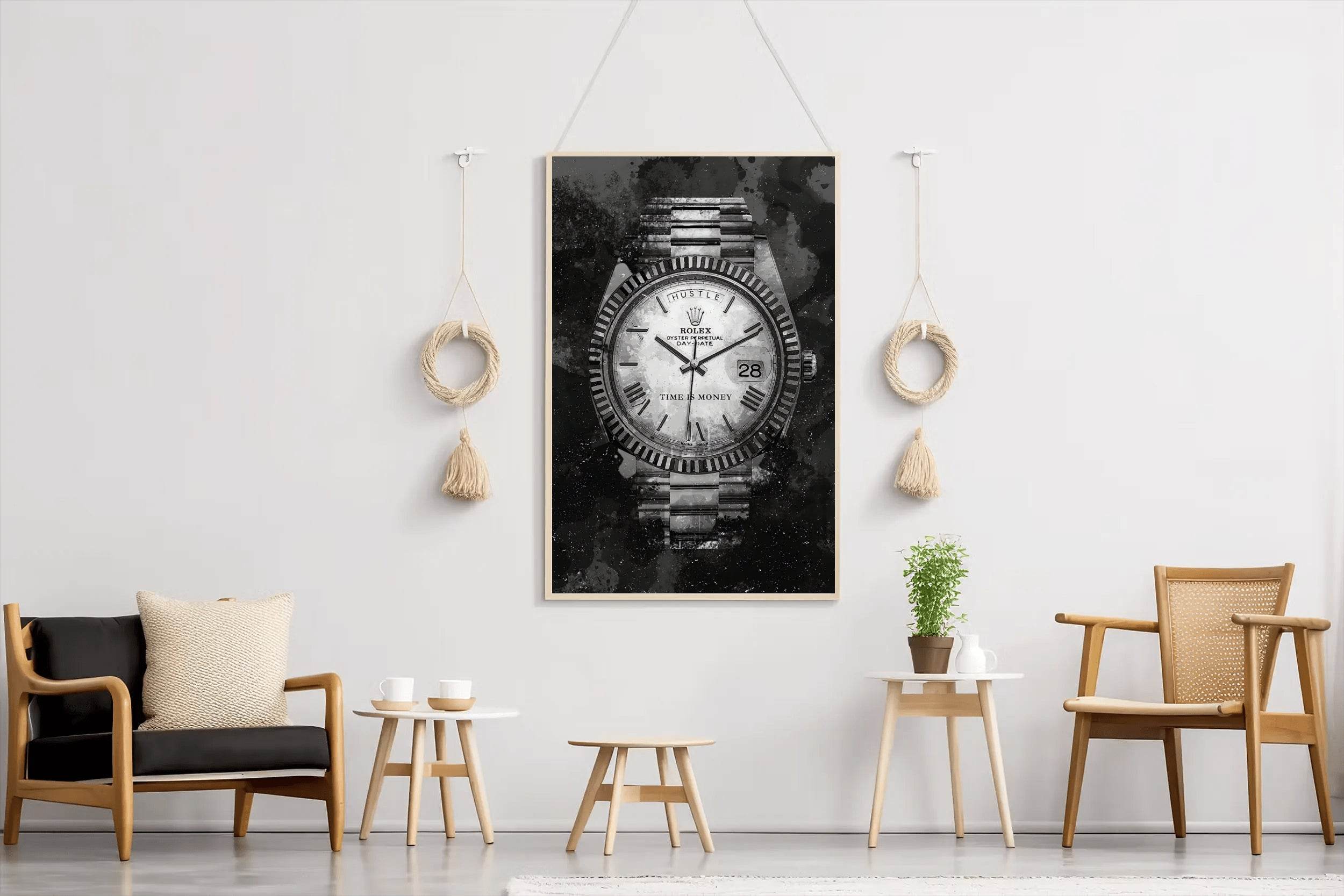 Rolex Watch With Dark Background Wall Art - beink online art store