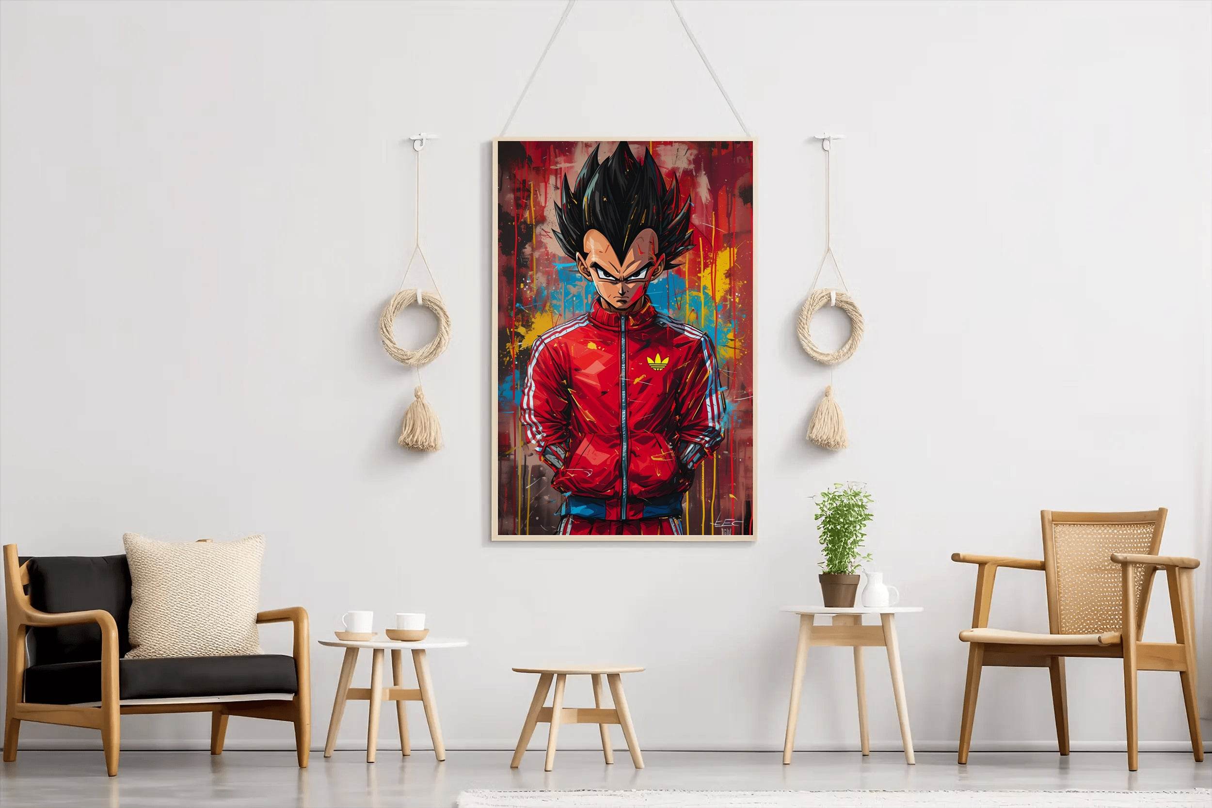 Painting of Vegeta-The Dragon Ball Anime - beink online art store