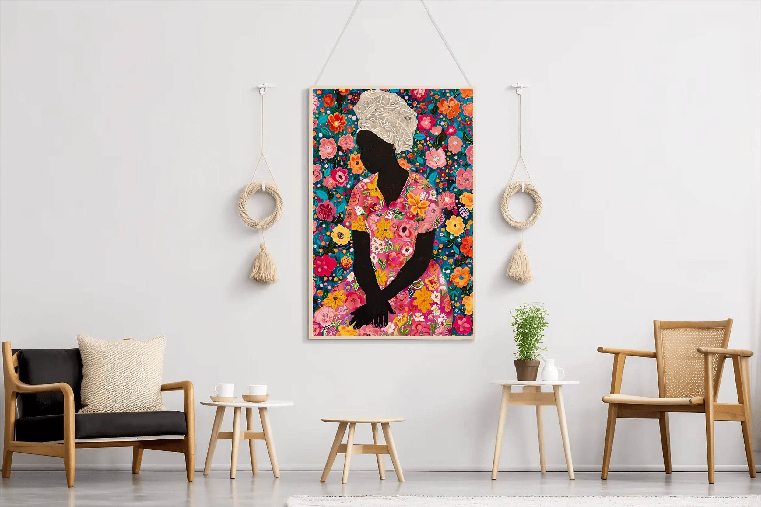 Lady of flower Wall Art - beink online art store