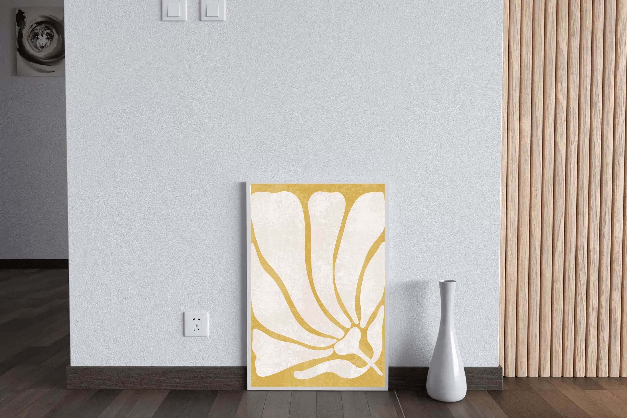 Golden Petal Harmony Wall Art - beink online art store