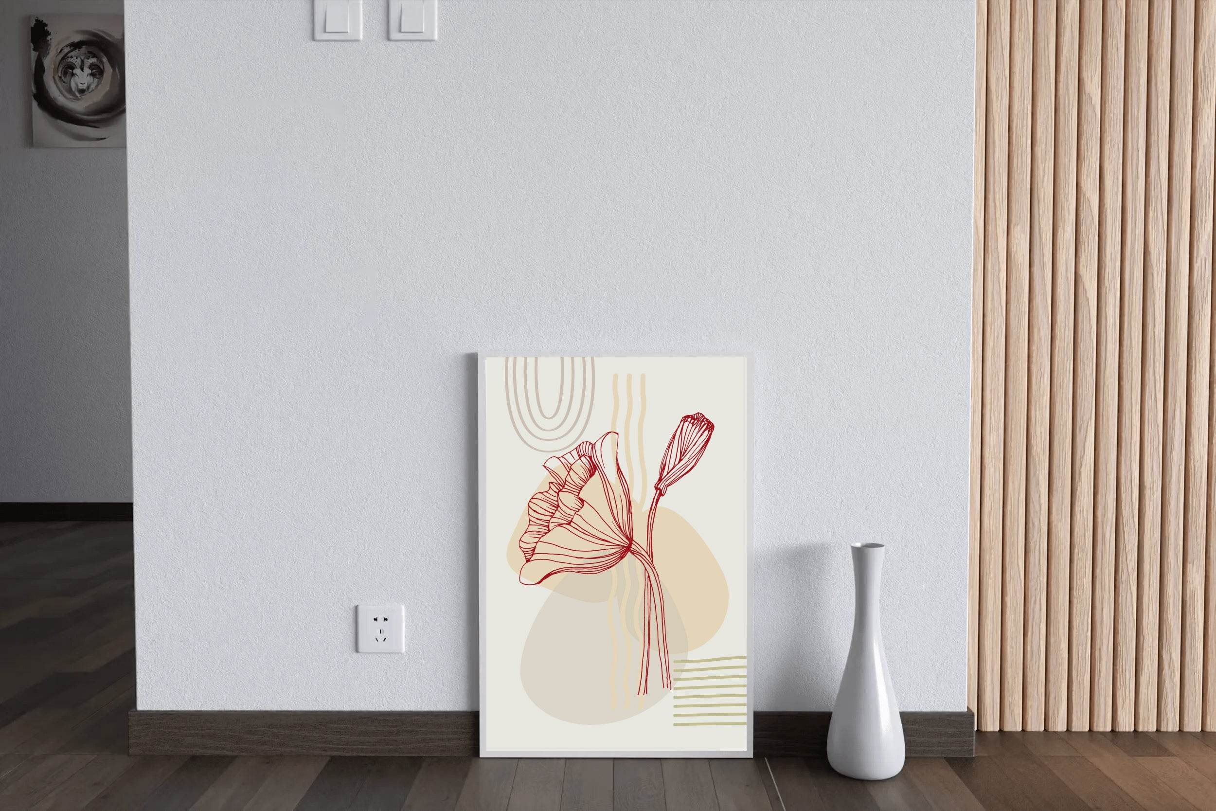 Red Rose Painting Wall Art - beink online art store