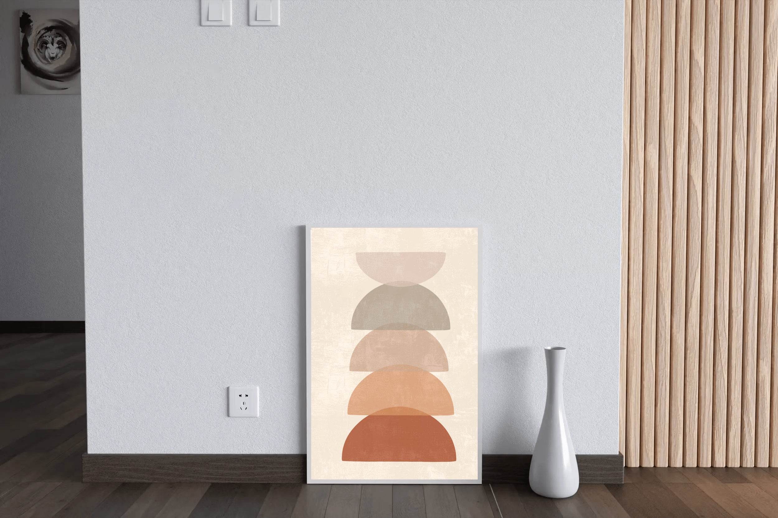 The Balance of Half Circle Stones Wall Art - beink online art store