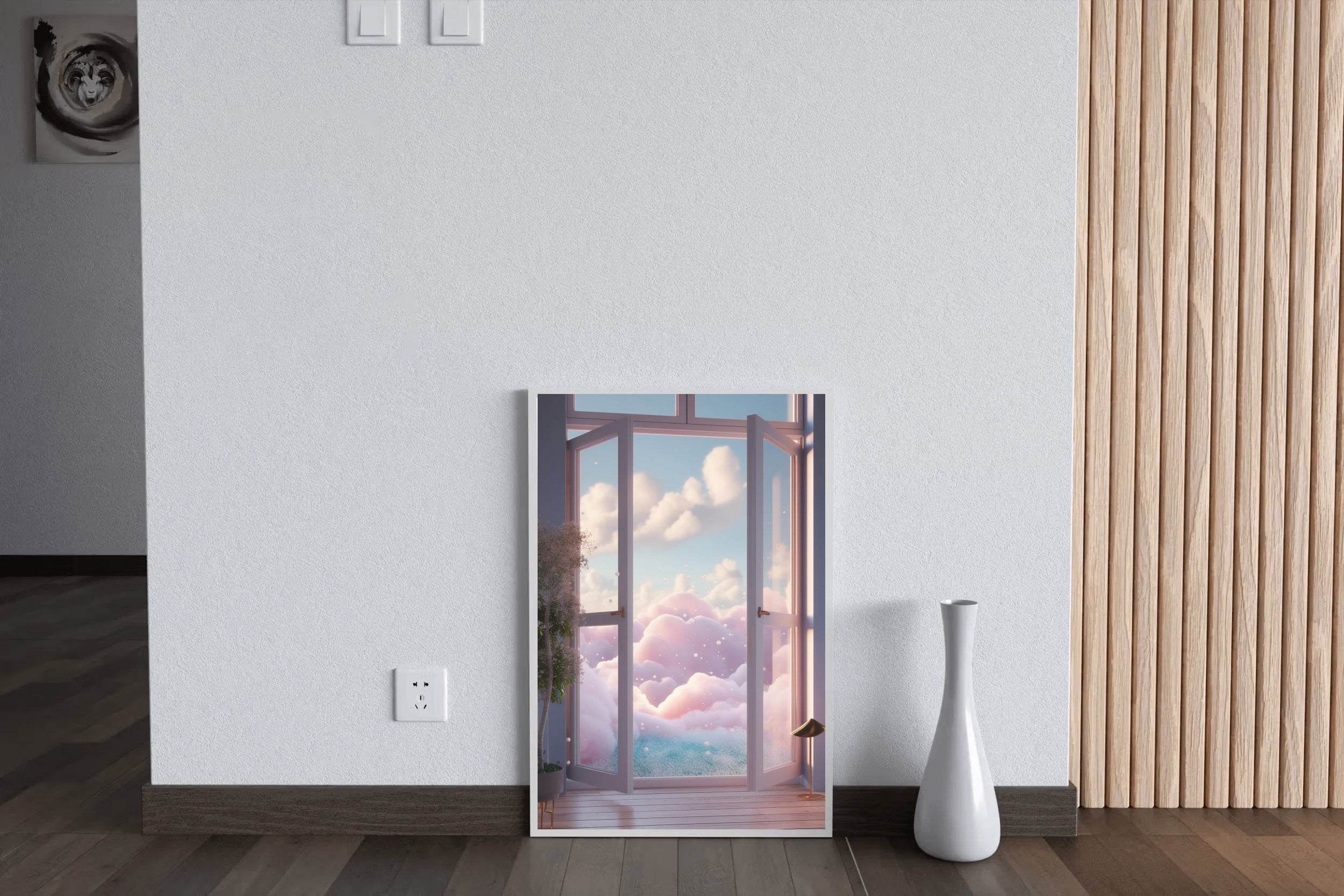 Room with window and surreal view Anime Wall Art - beink online art store
