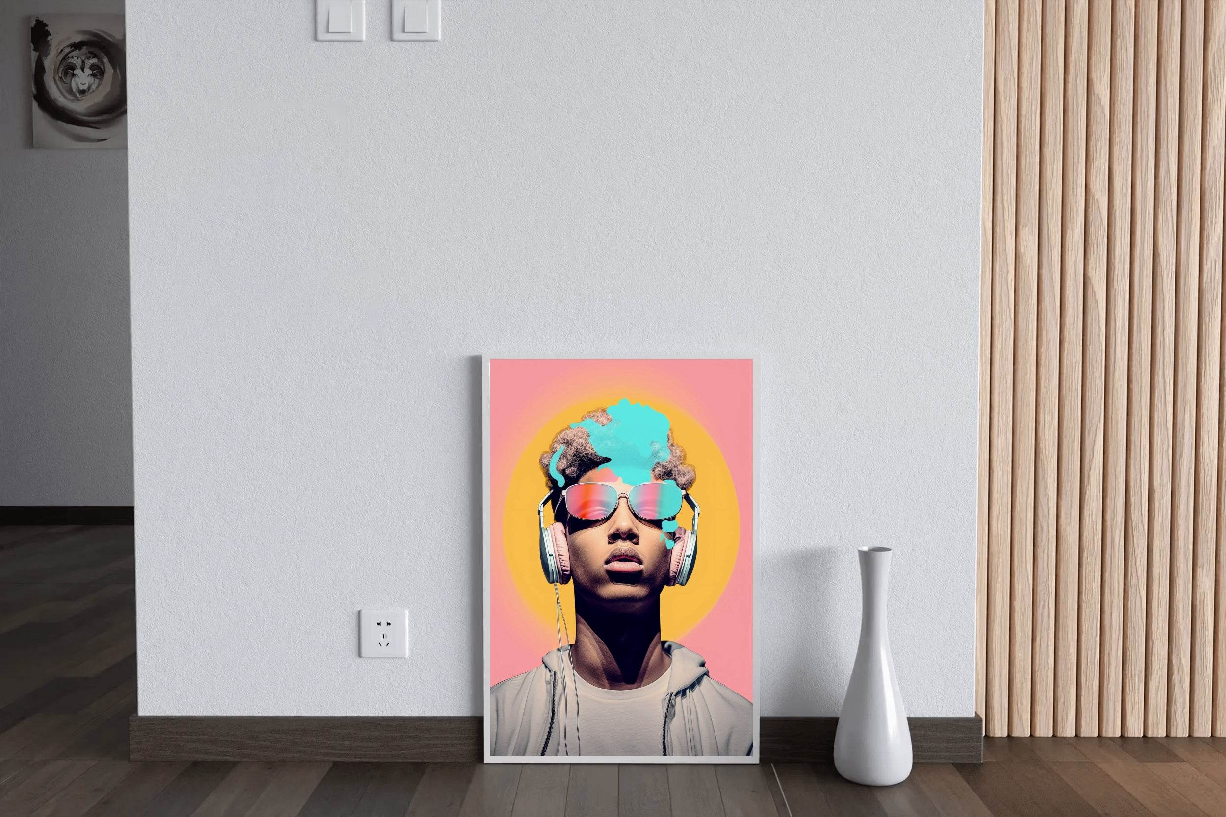 Hey DJ Headphones Wall Art - beink online art store
