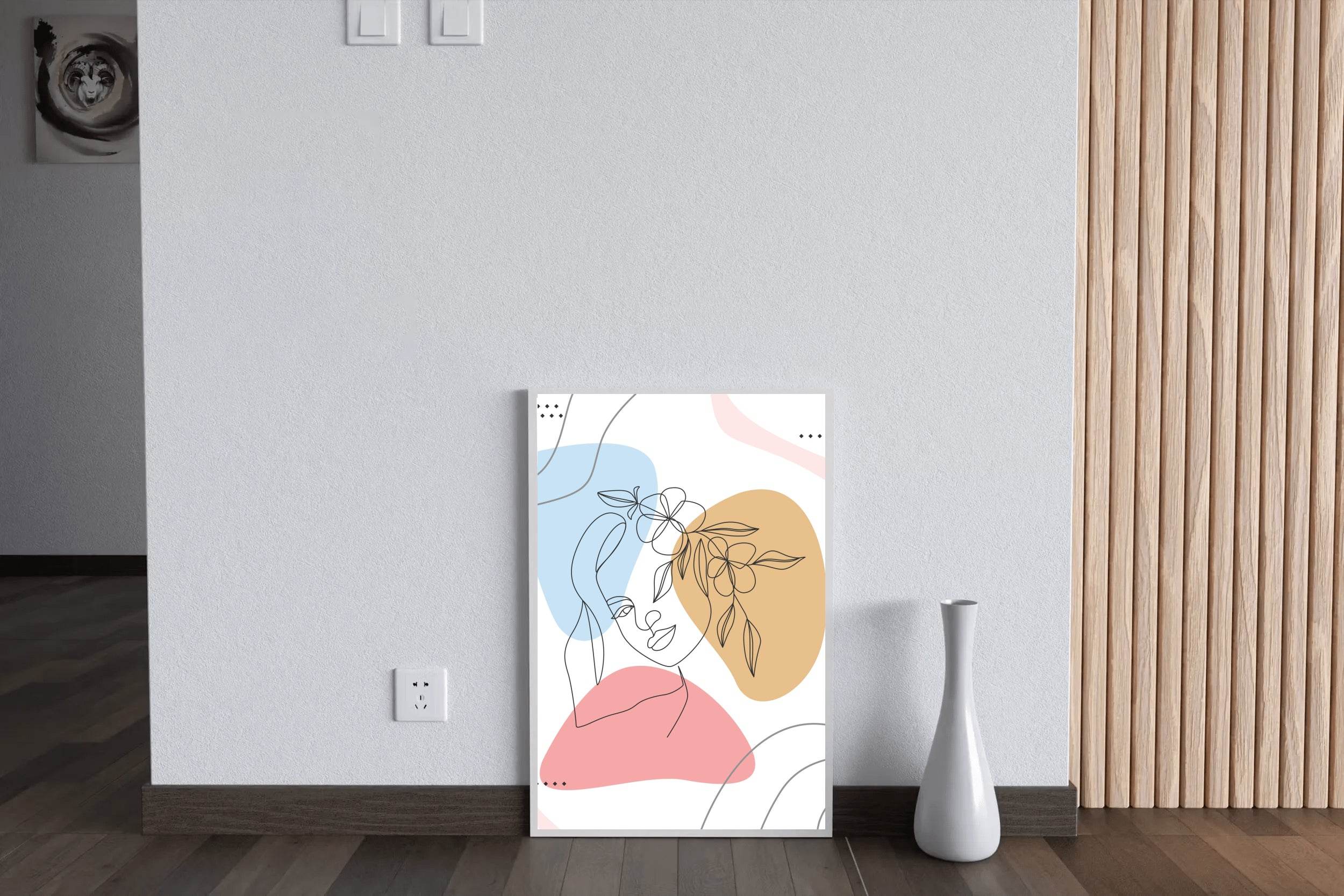 Beautiful Woman's Head Flower Wall Art - beink online art store