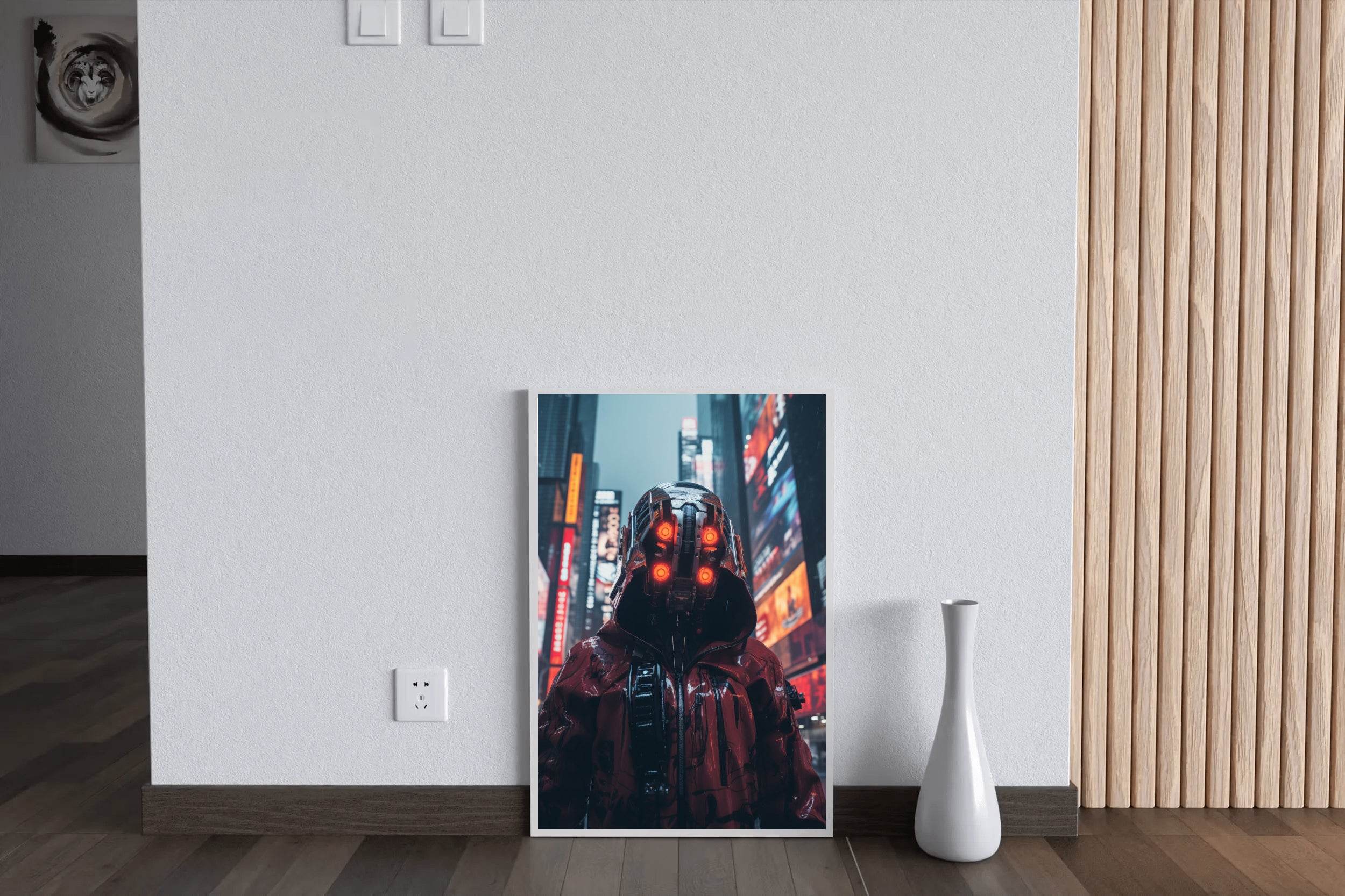 Cyberpunk Warrior Robot Wall Art - beink online art store