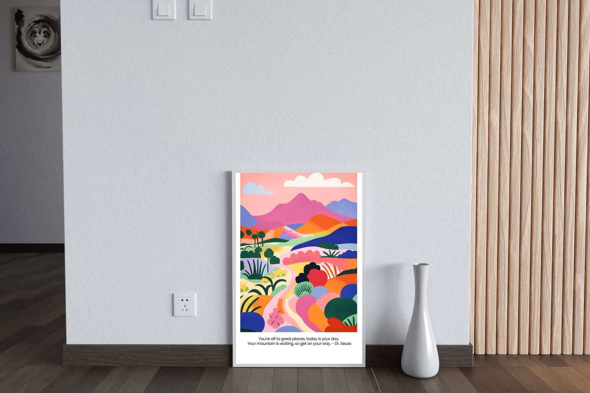 Colorful Painting of The Mountain Path Art - beink online art store