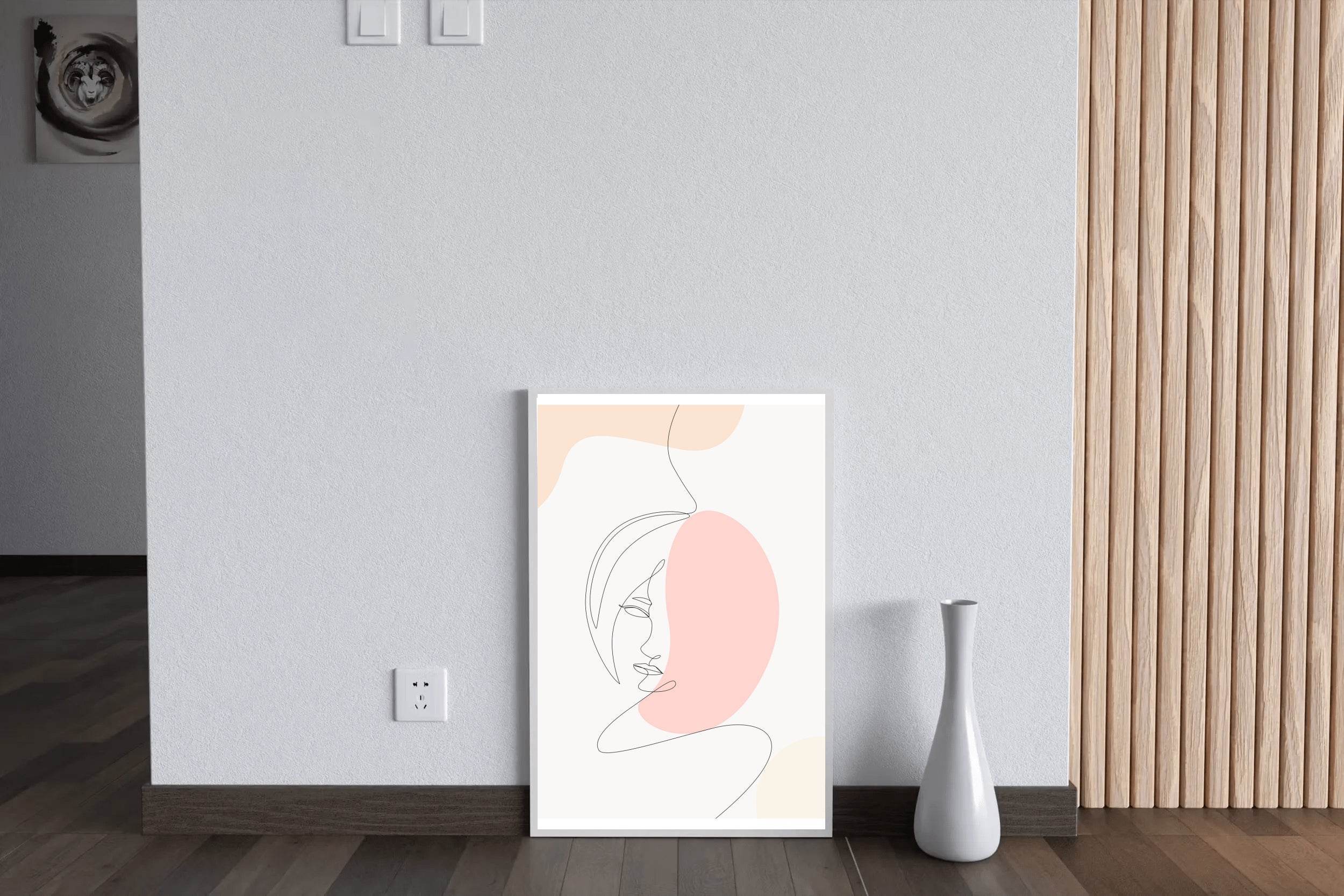 Woman Face With Closed Eye Wall Art - beink online art store