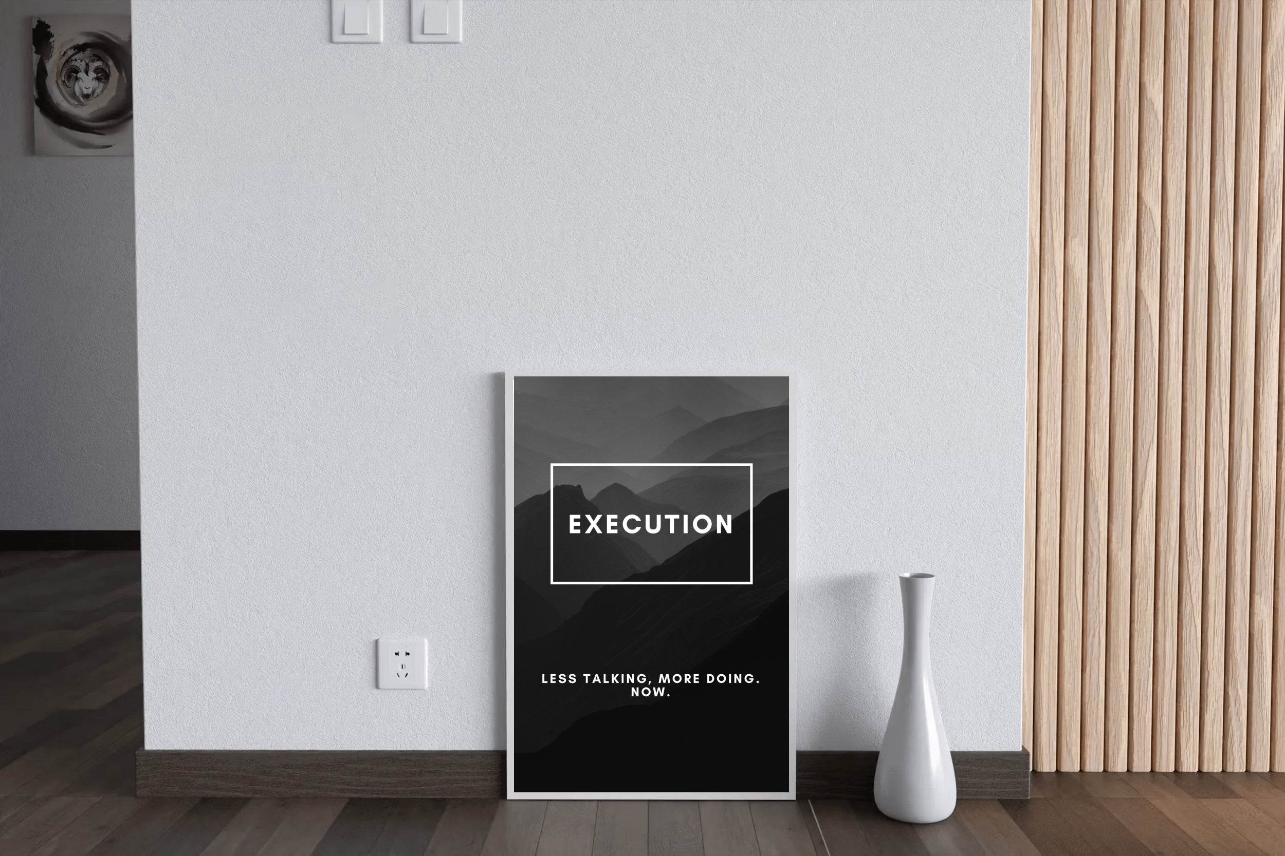Grind Hustle Execution Motivational Wall art - beink online art store