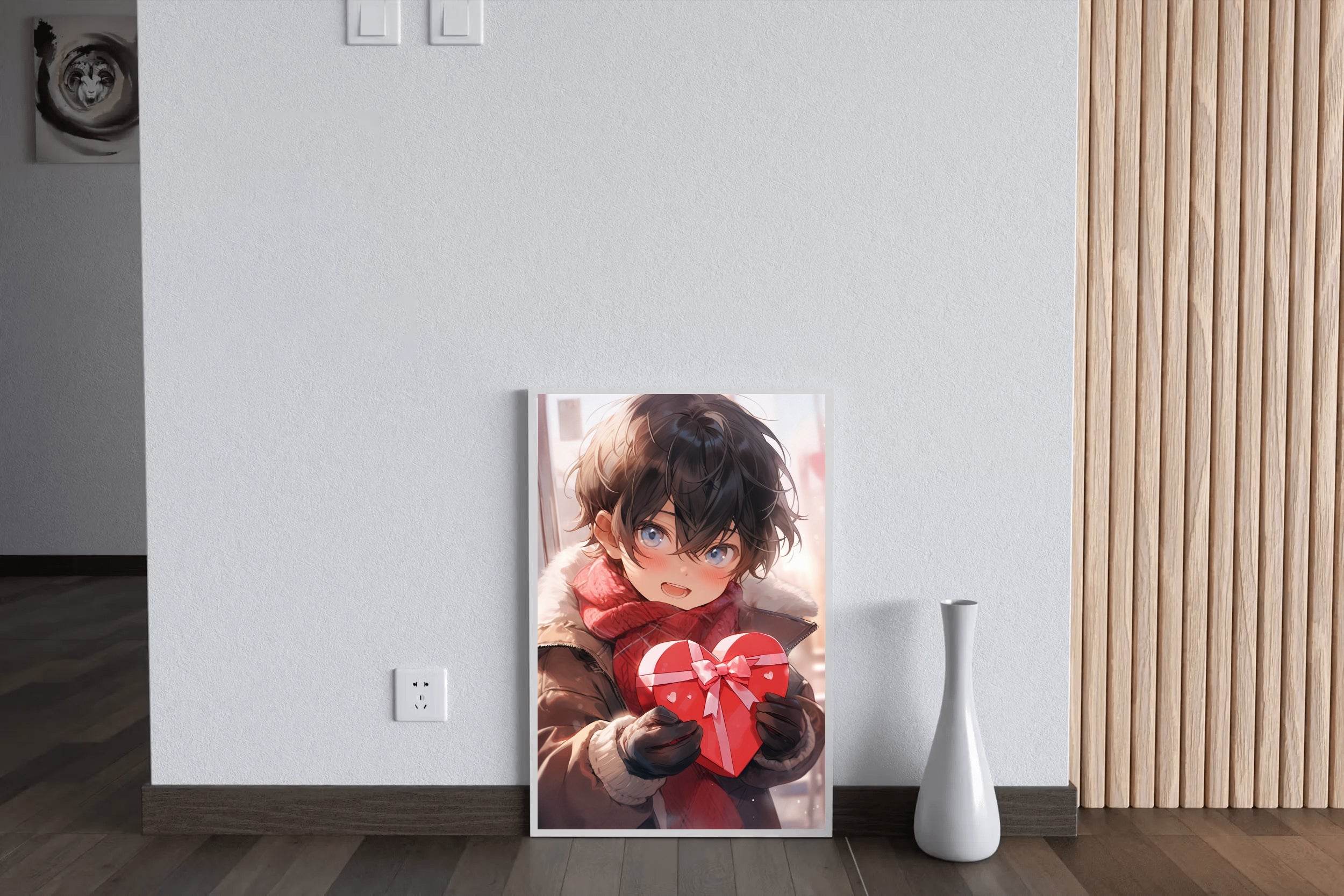 Anime Style Celebrating Valentines Day Anime Wall Art - beink online art store