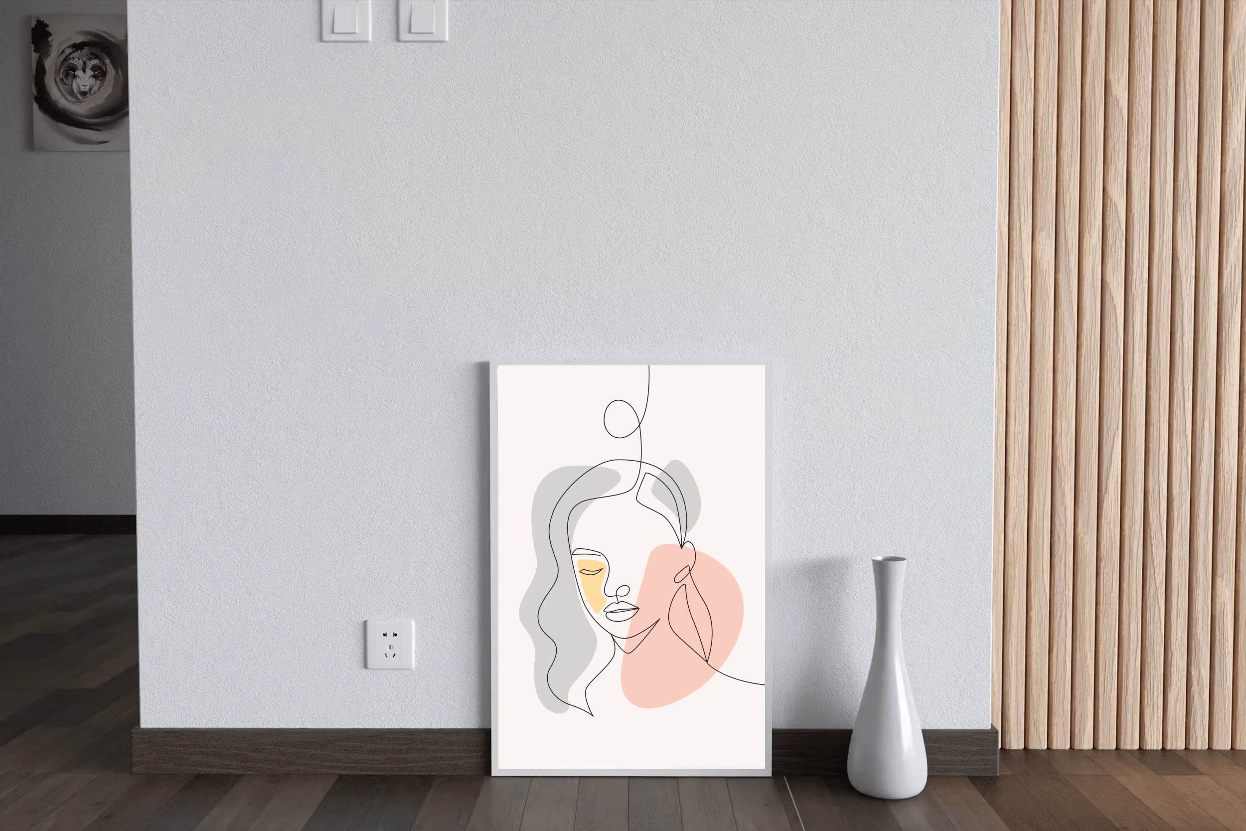 Beautiful Face Design With Minimal Style - beink online art store