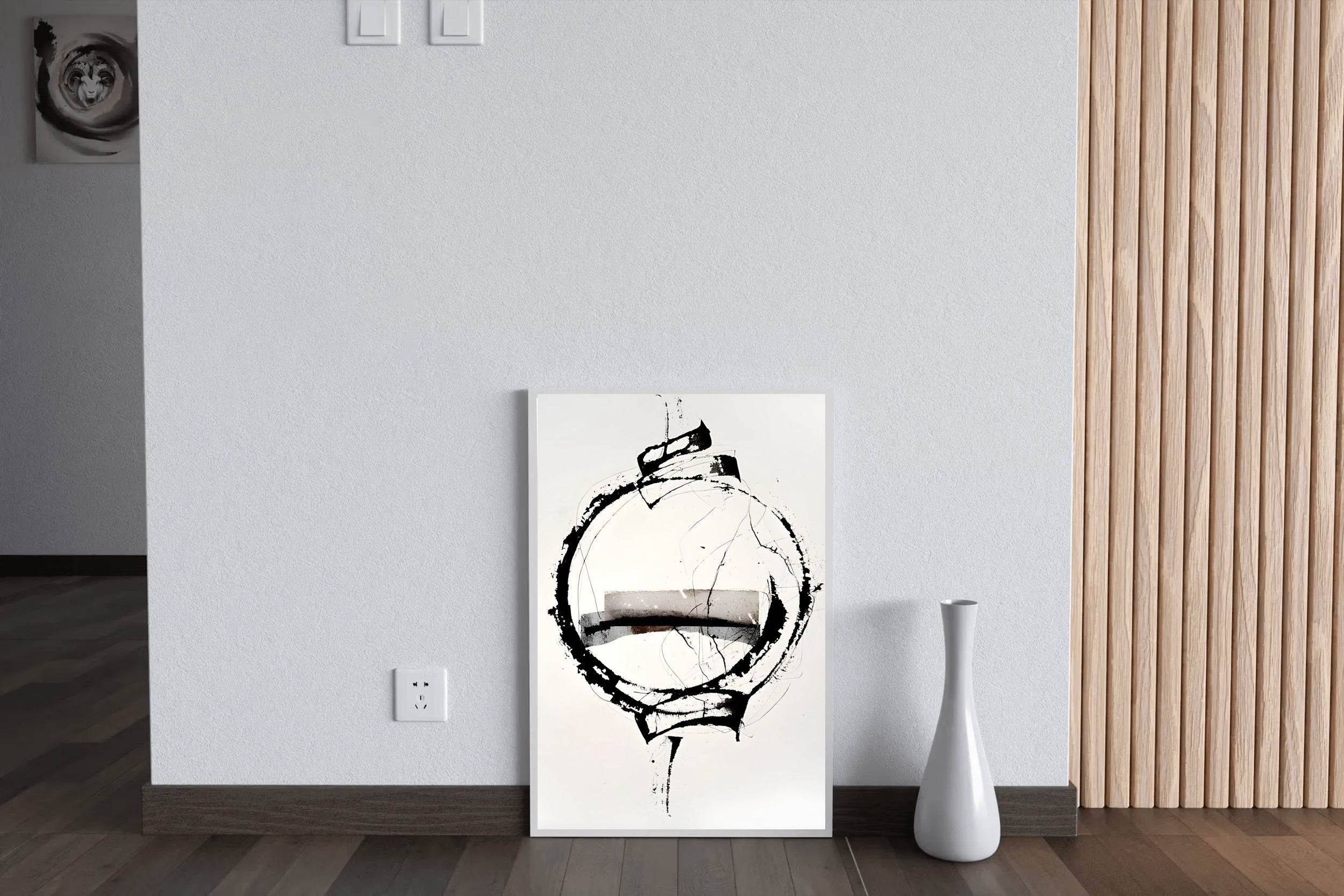 Ink and Watercolor Circular Composition Wall Art - beink online art store