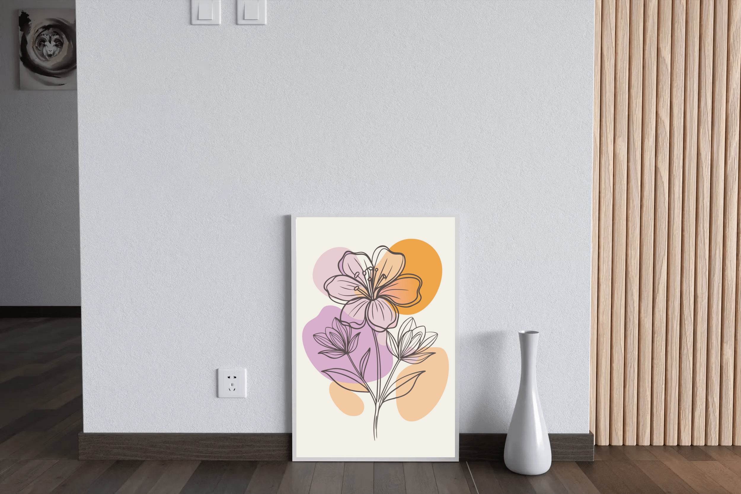Beautiful Minimal Lilium Flower Wall Art - beink online art store