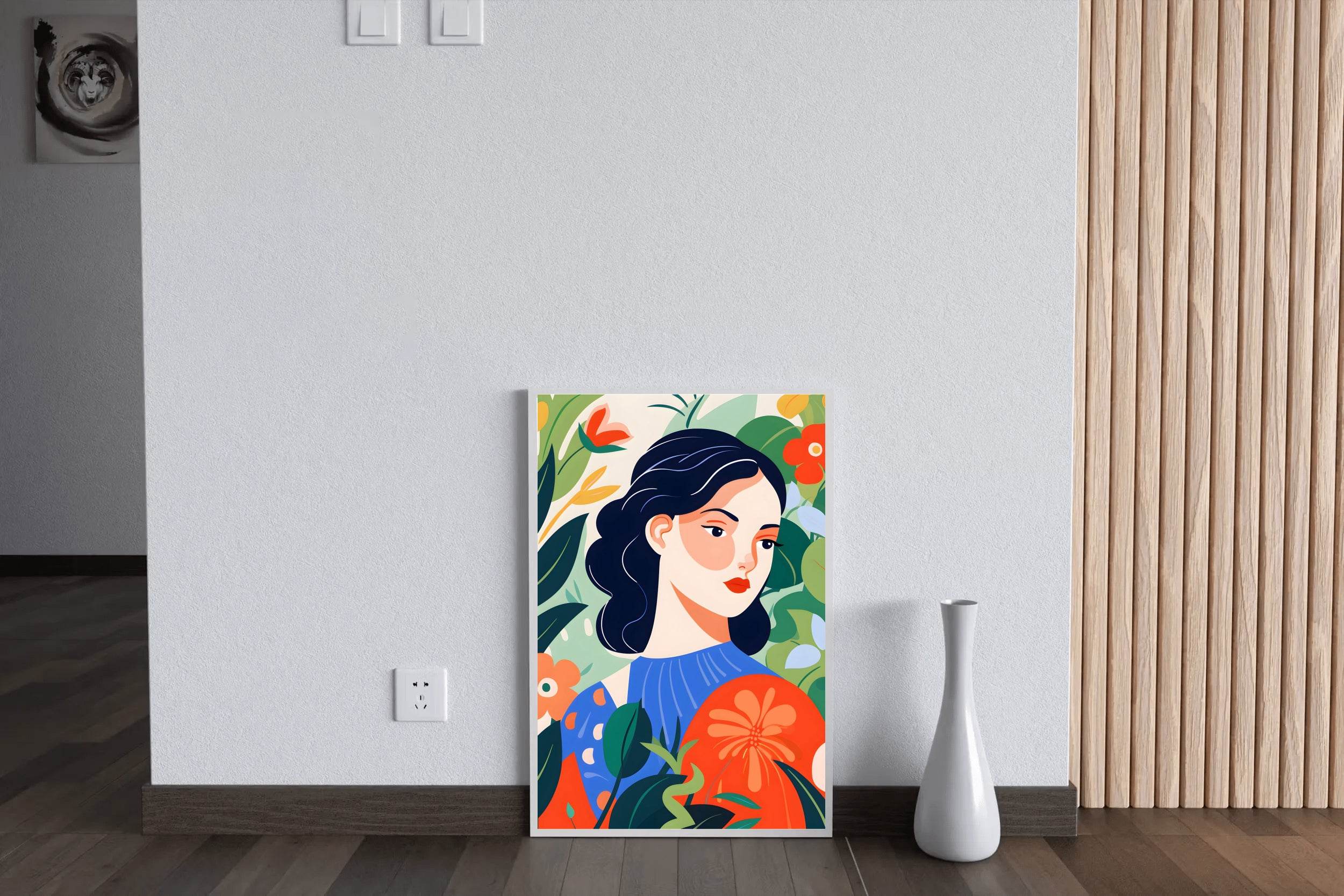 A Woman Painting Among Flowers - beink online art store