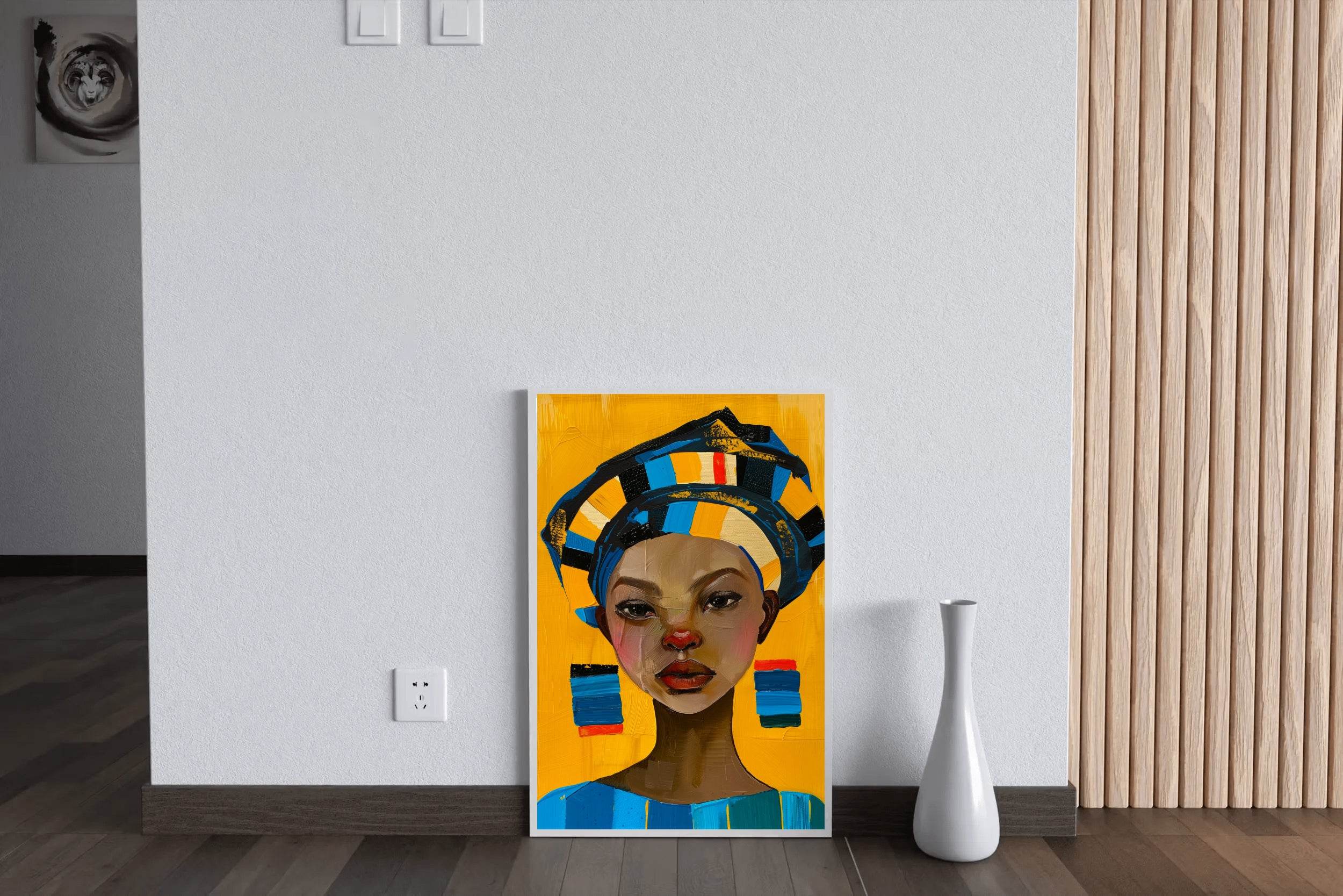 African Prints Woman Face Wall Art - beink online art store