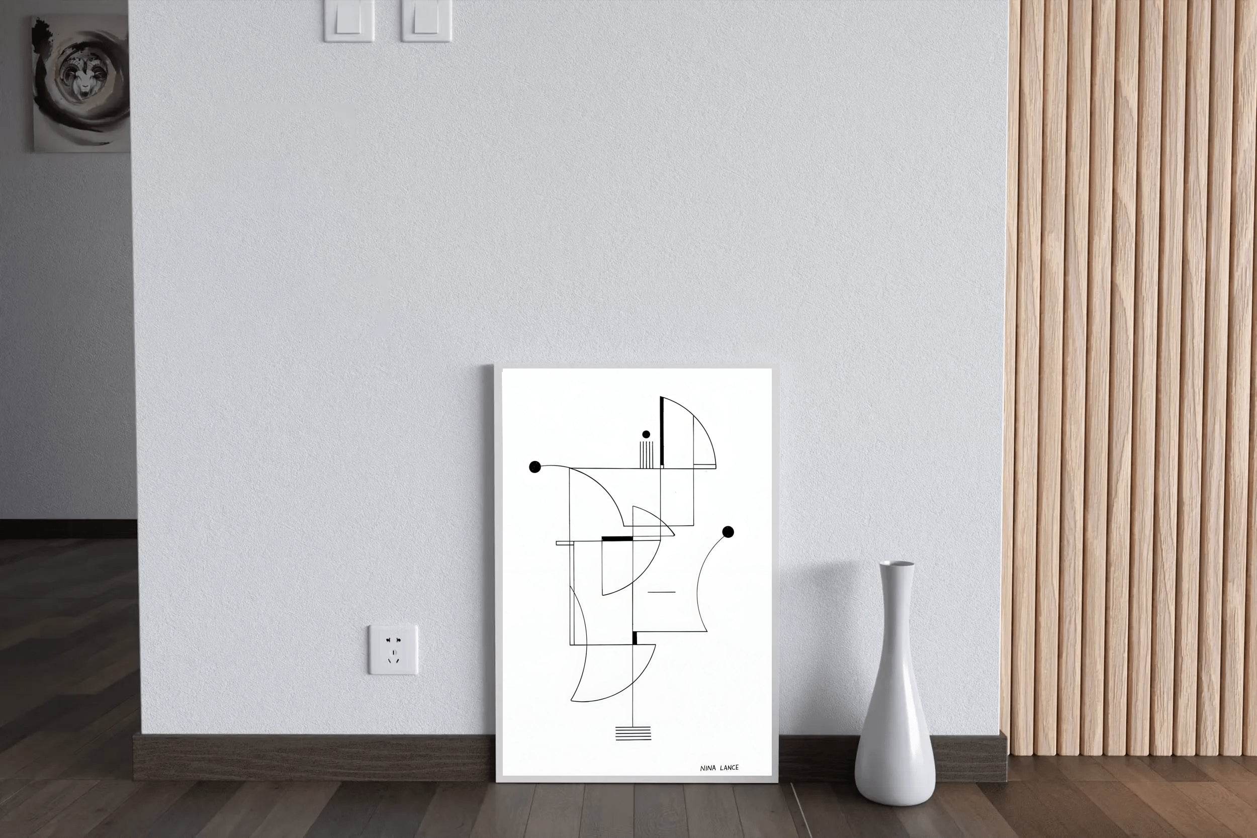 Geomterical Shape Path Modern Wall Art - beink online art store