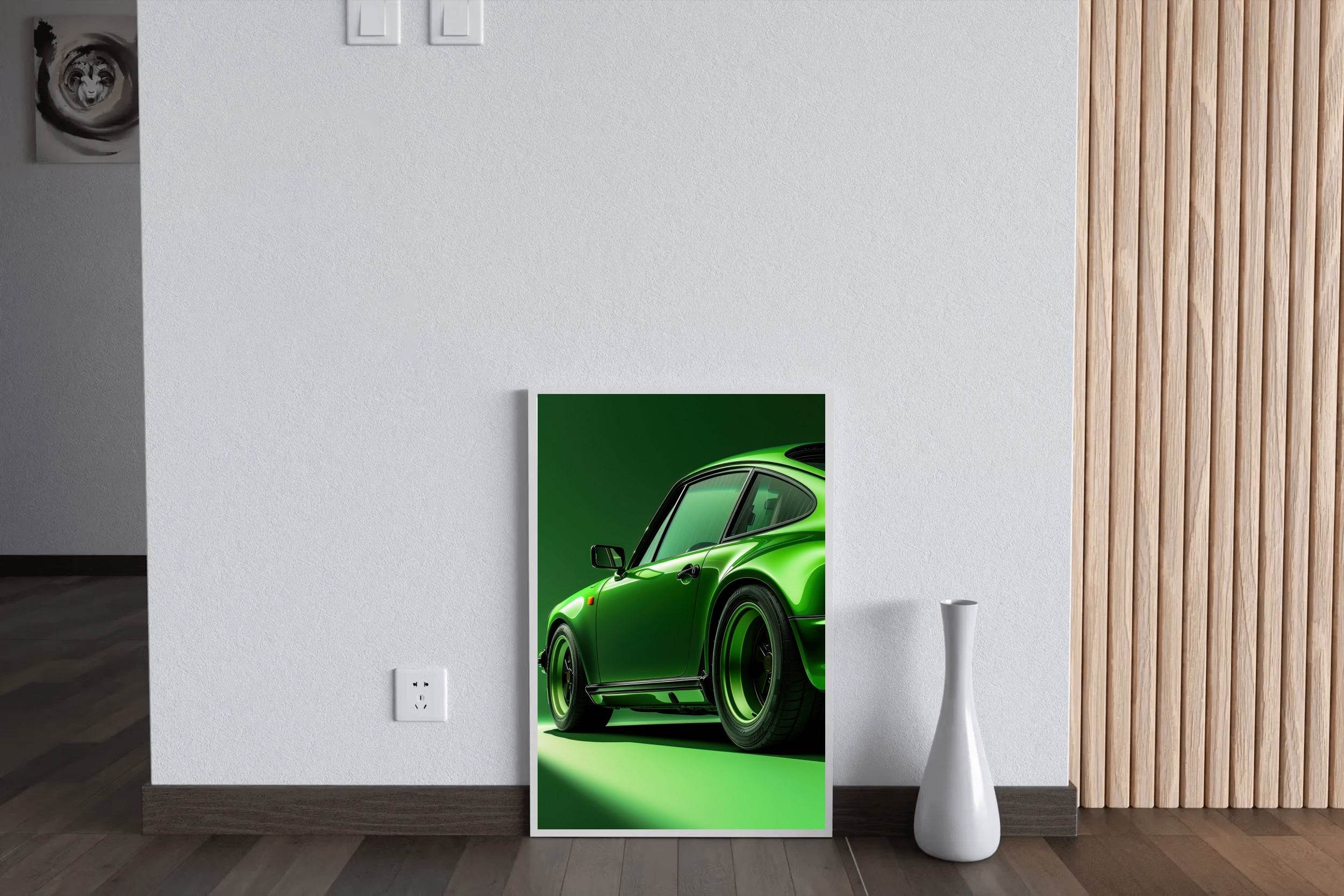Porsche Carrera Coupe Green Wall Art - beink online art store