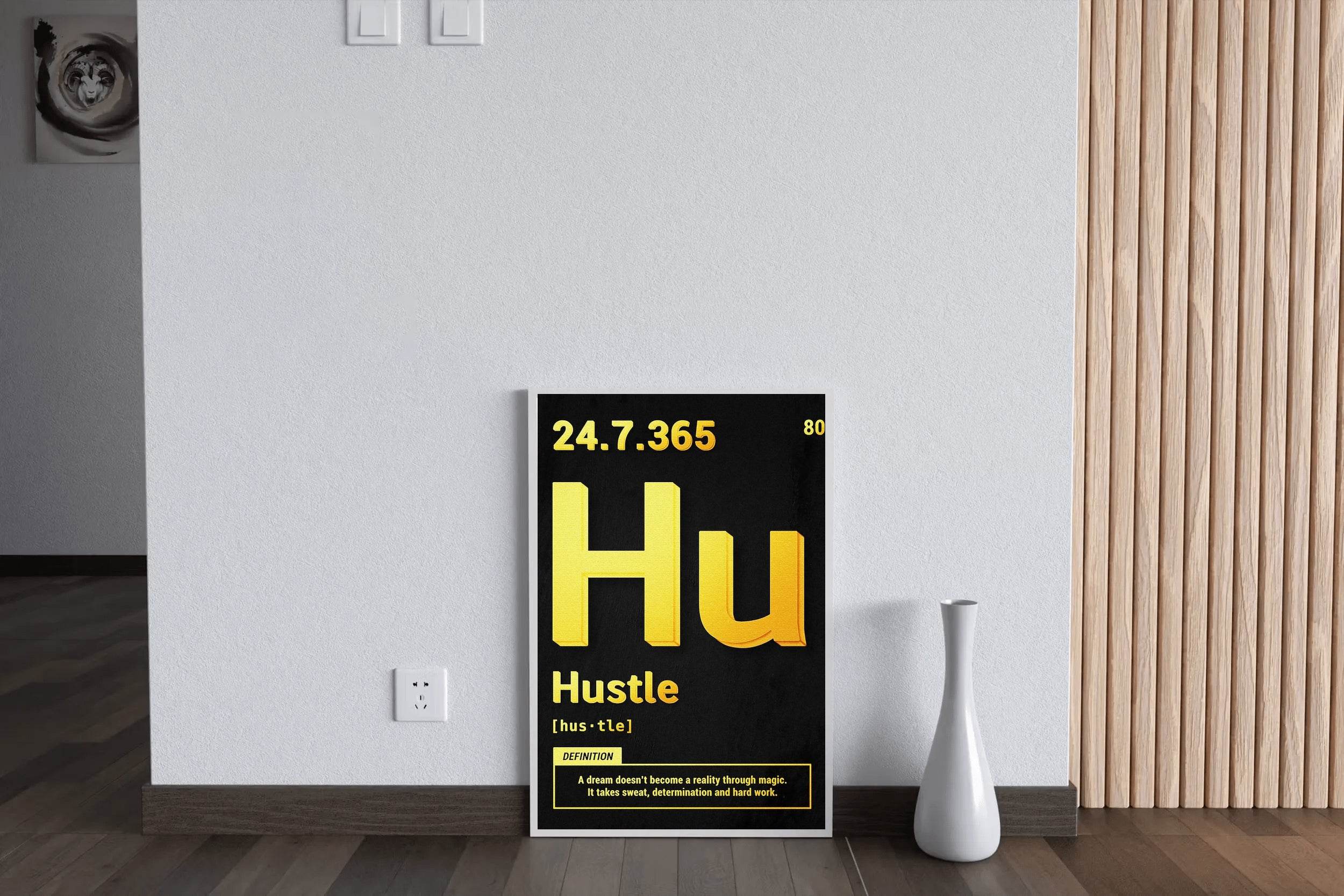 Hustle Element Motivational Wall Art - beink online art store