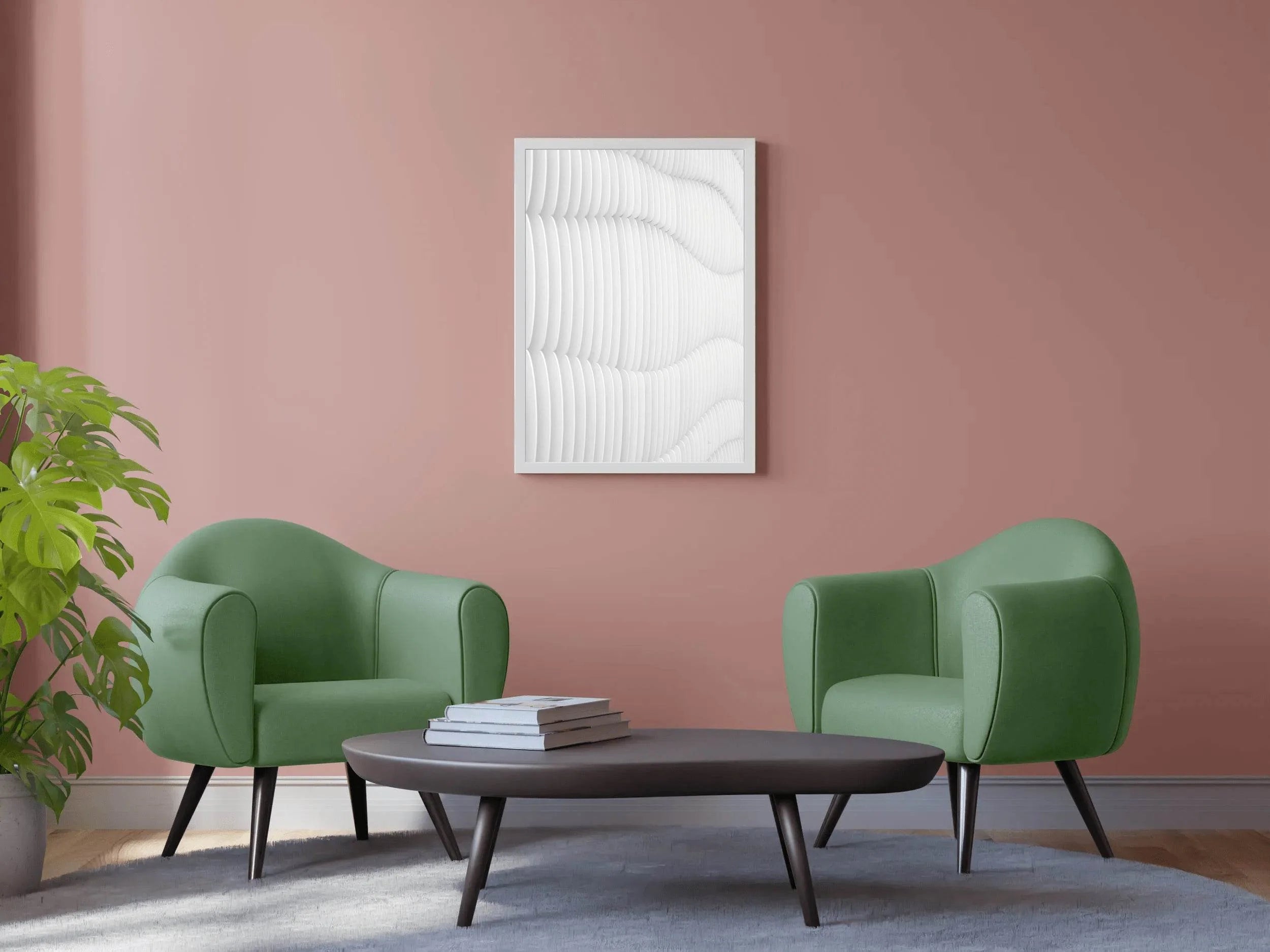 White Texture Flow Abstract Wall Art - beink online art store