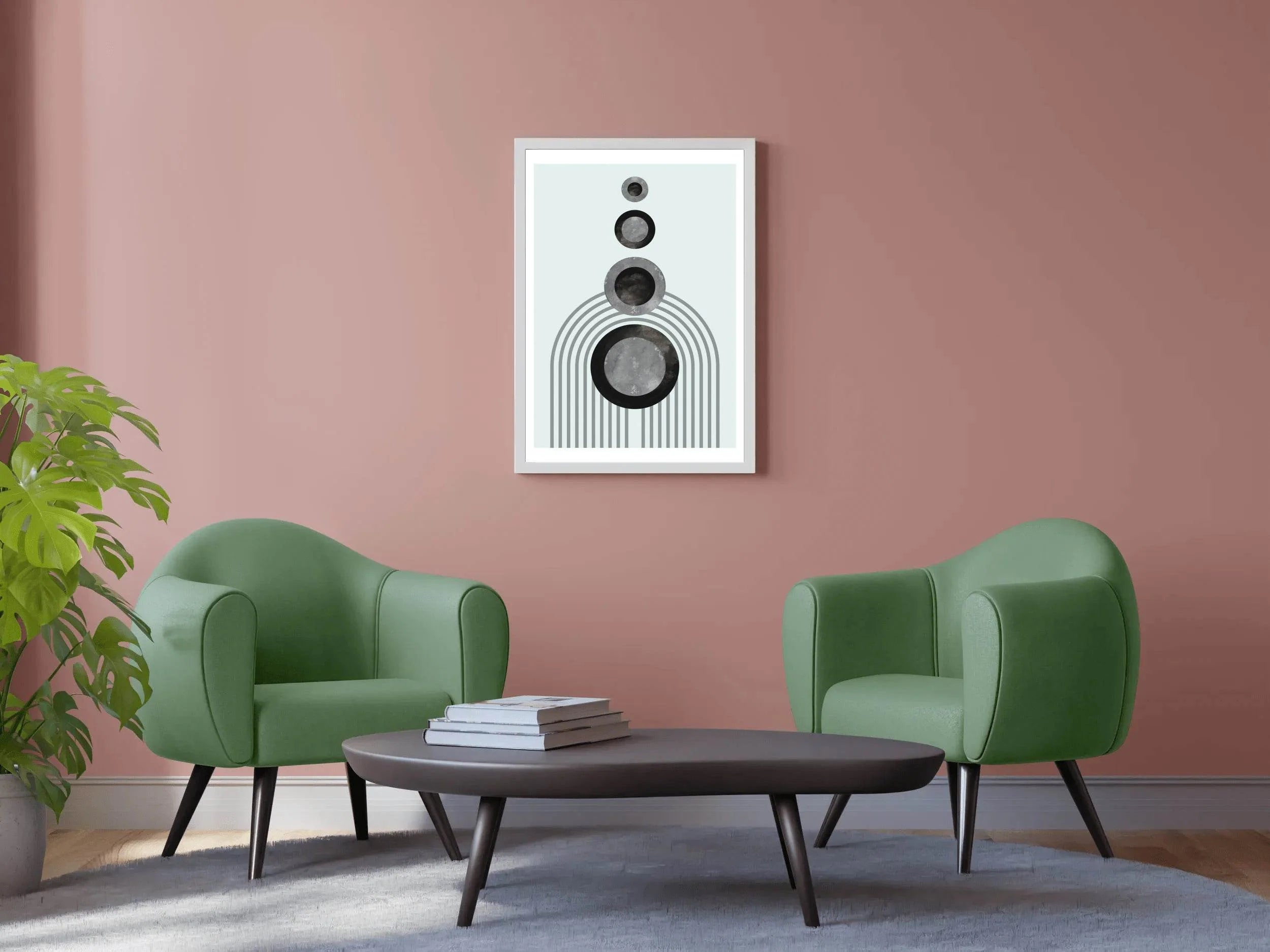 Geometric Circle Abstract Wall Art - beink online art store