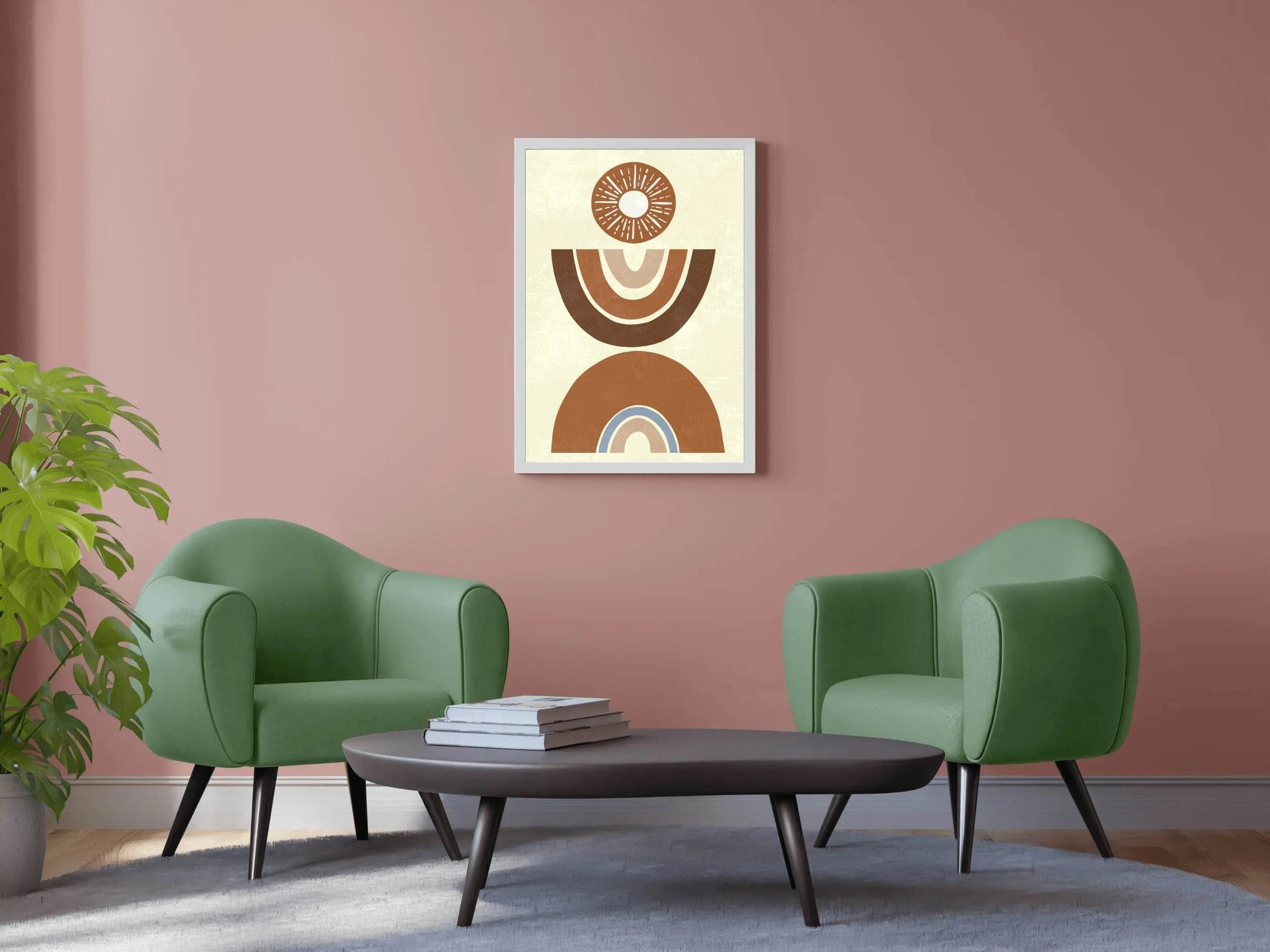 Abstract Composition of Stacked Arches ArtWork - beink online art store