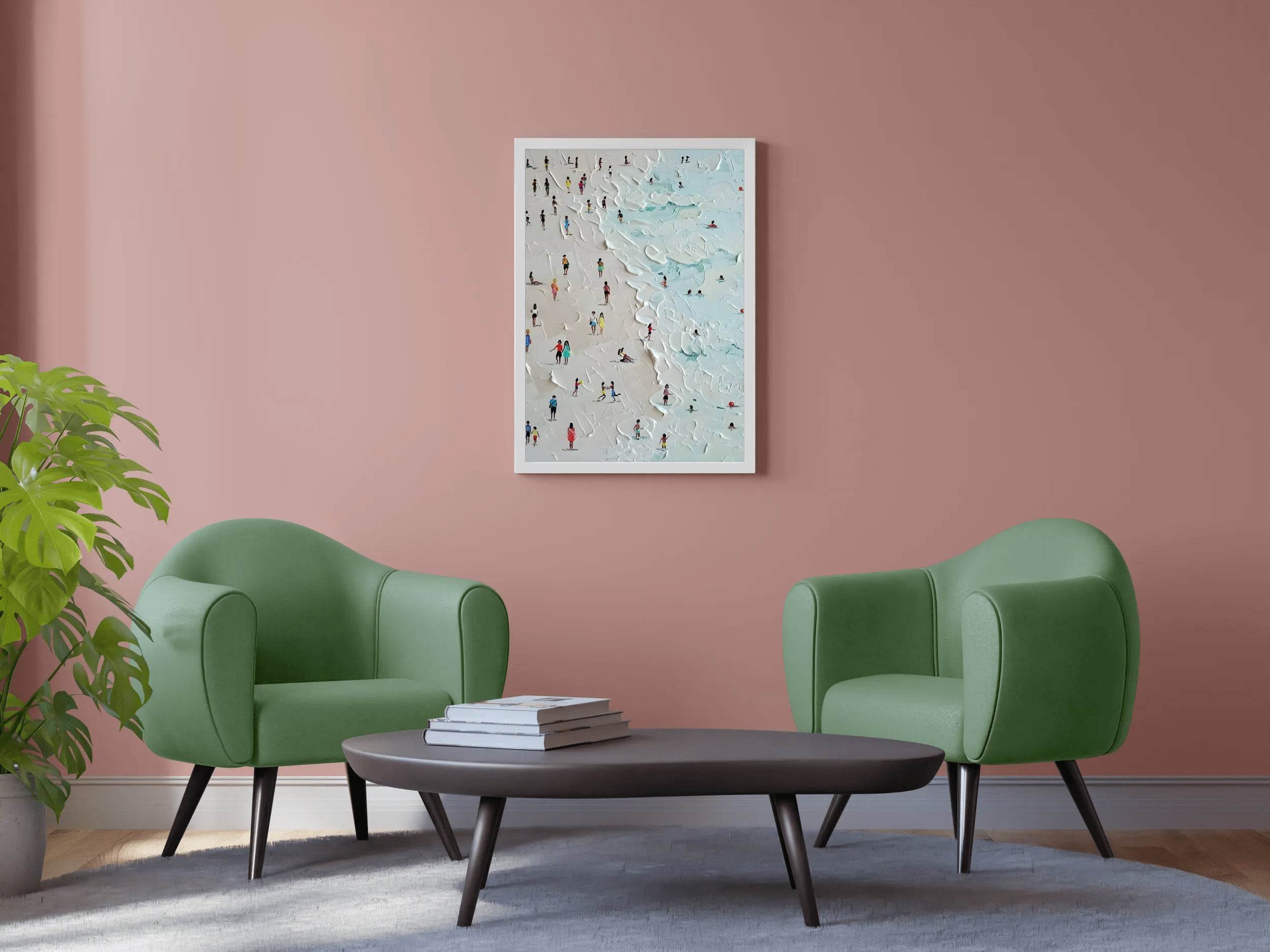 Summer Day at the Shore Modern Wall Art - beink online art store