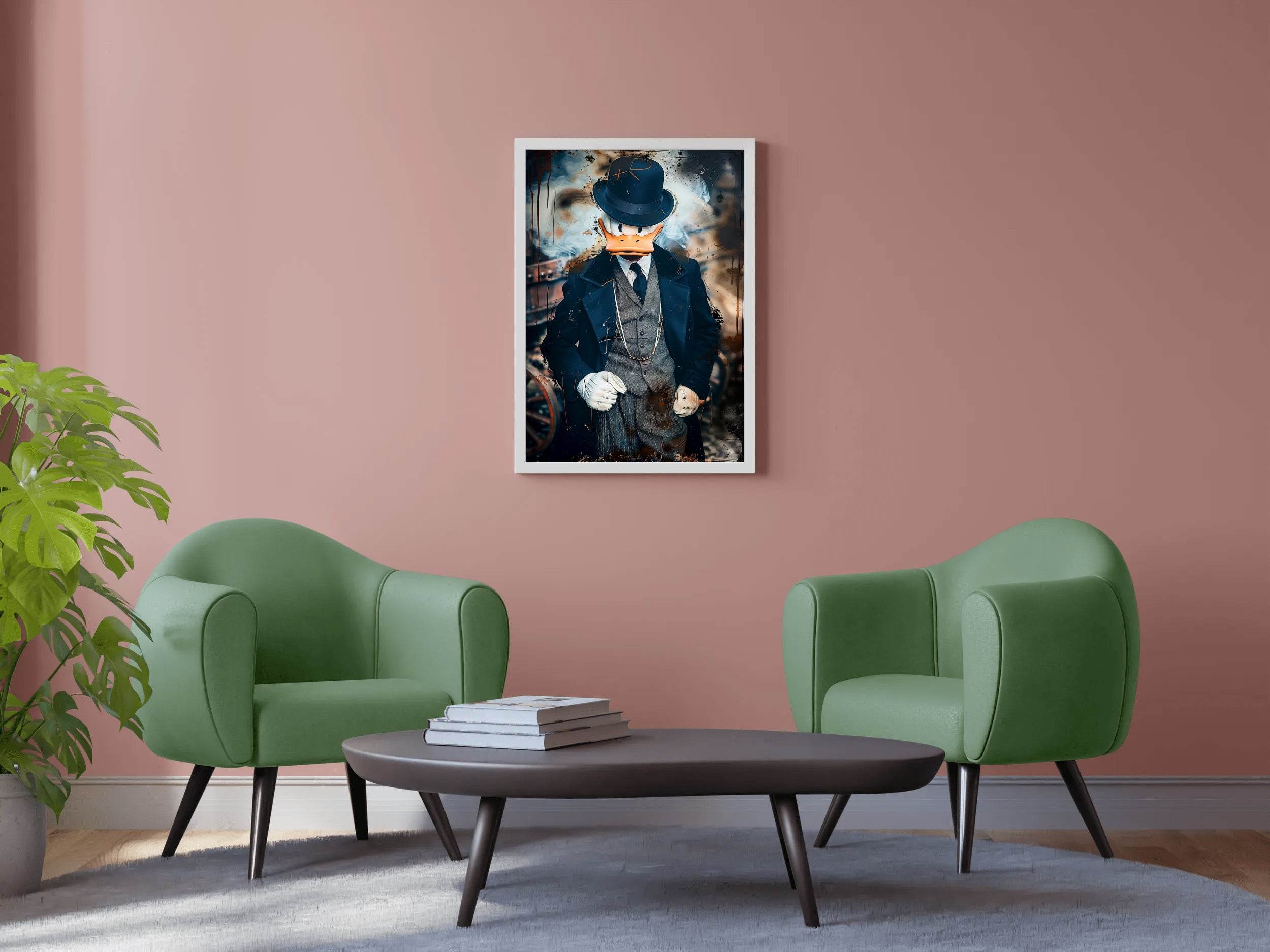 Donald Duck Cartoon Wearing Tuxedo Wall Art - beink online art store