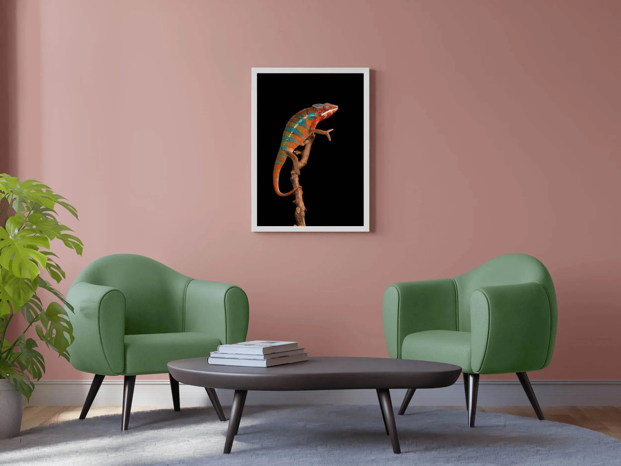 Panther Chameleon Animal Wall Art - beink online art store