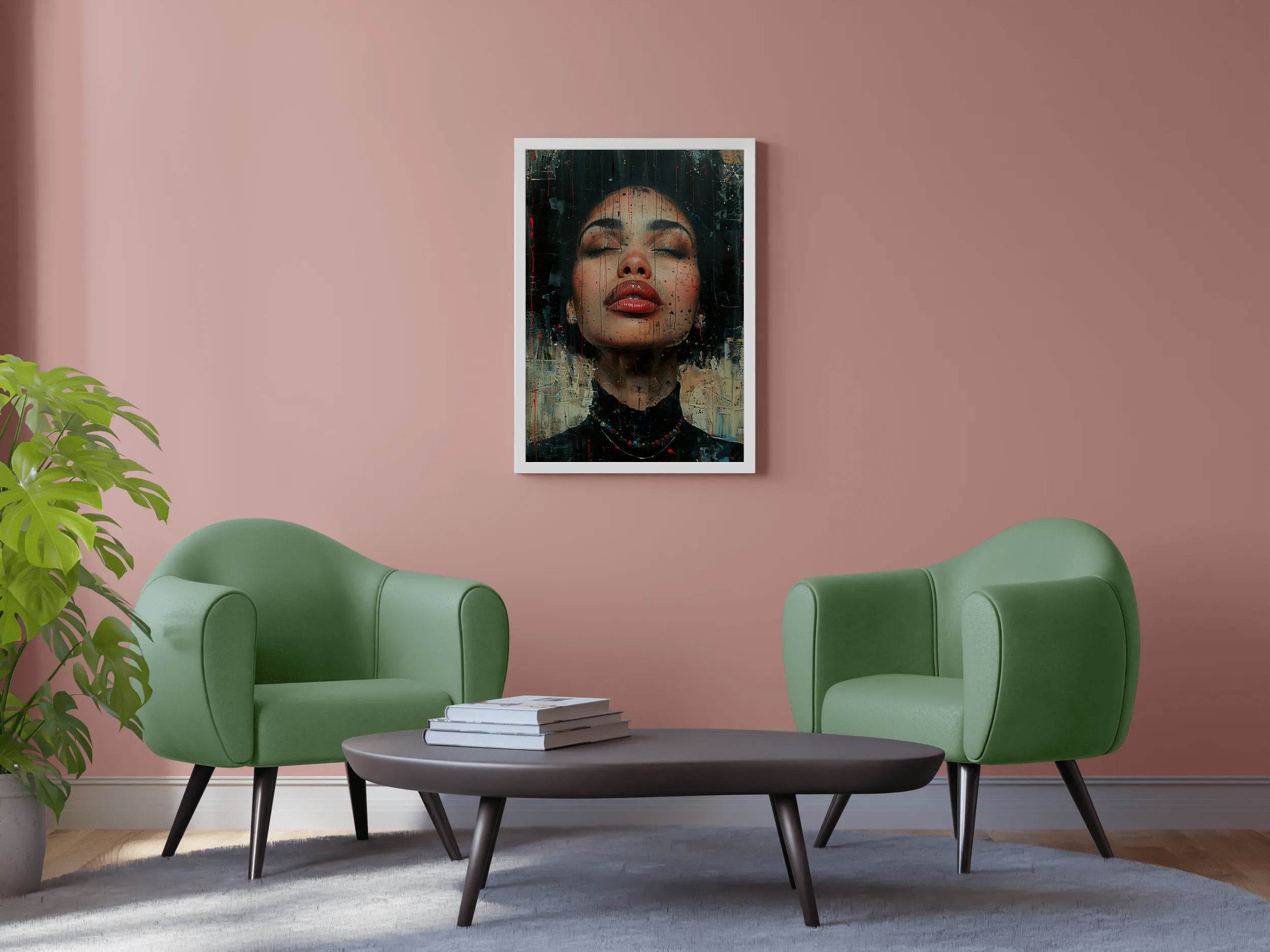 Woman With Closed Eyes Digital Art - beink online art store