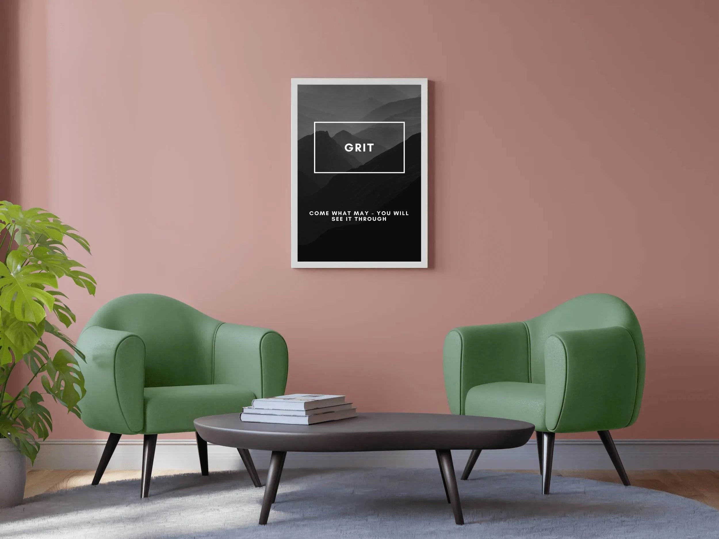 Grit Motivational Quote Wall Art - beink online art store