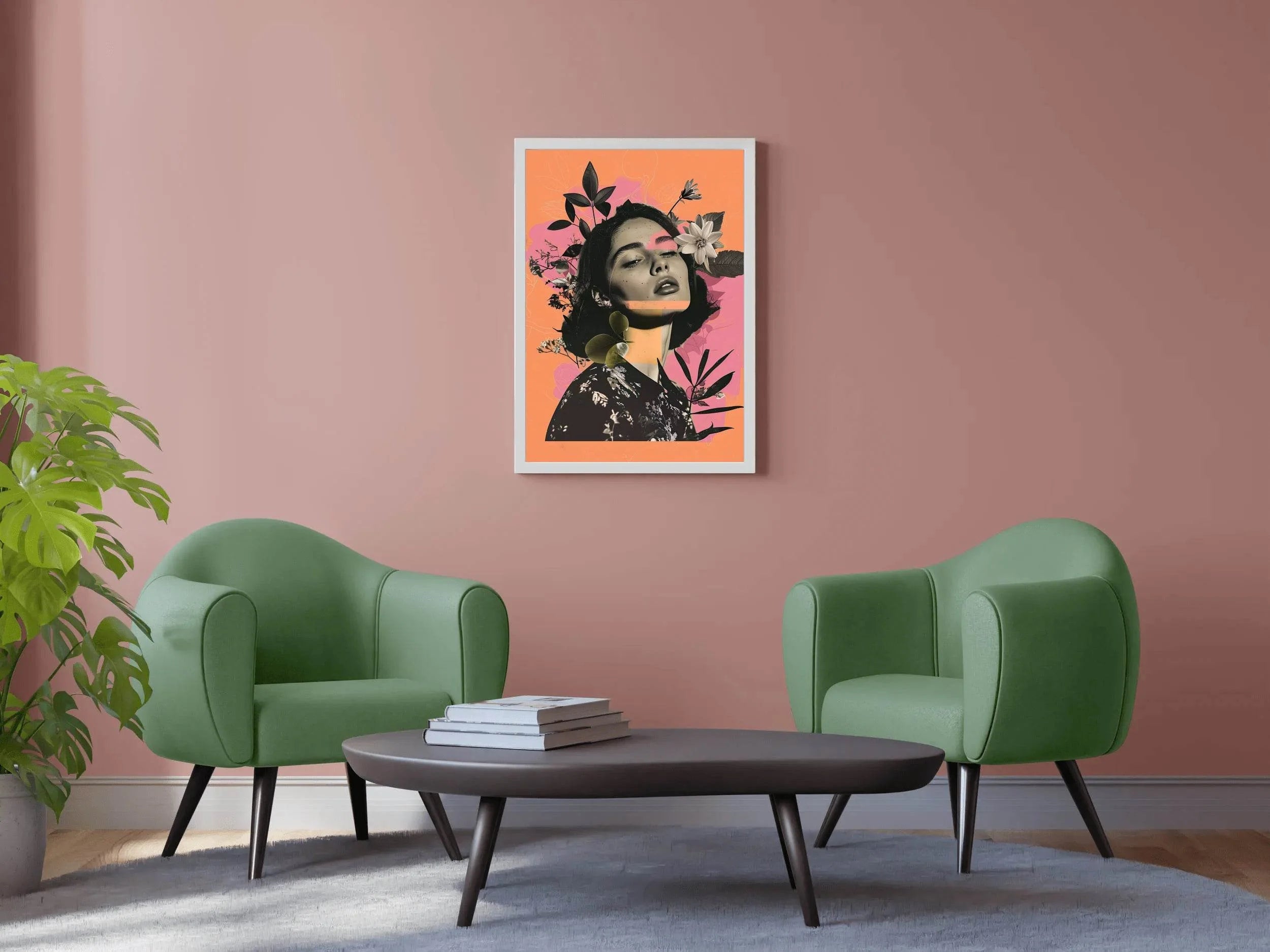 Girl Design Collage Premium Wall Art - beink online art store