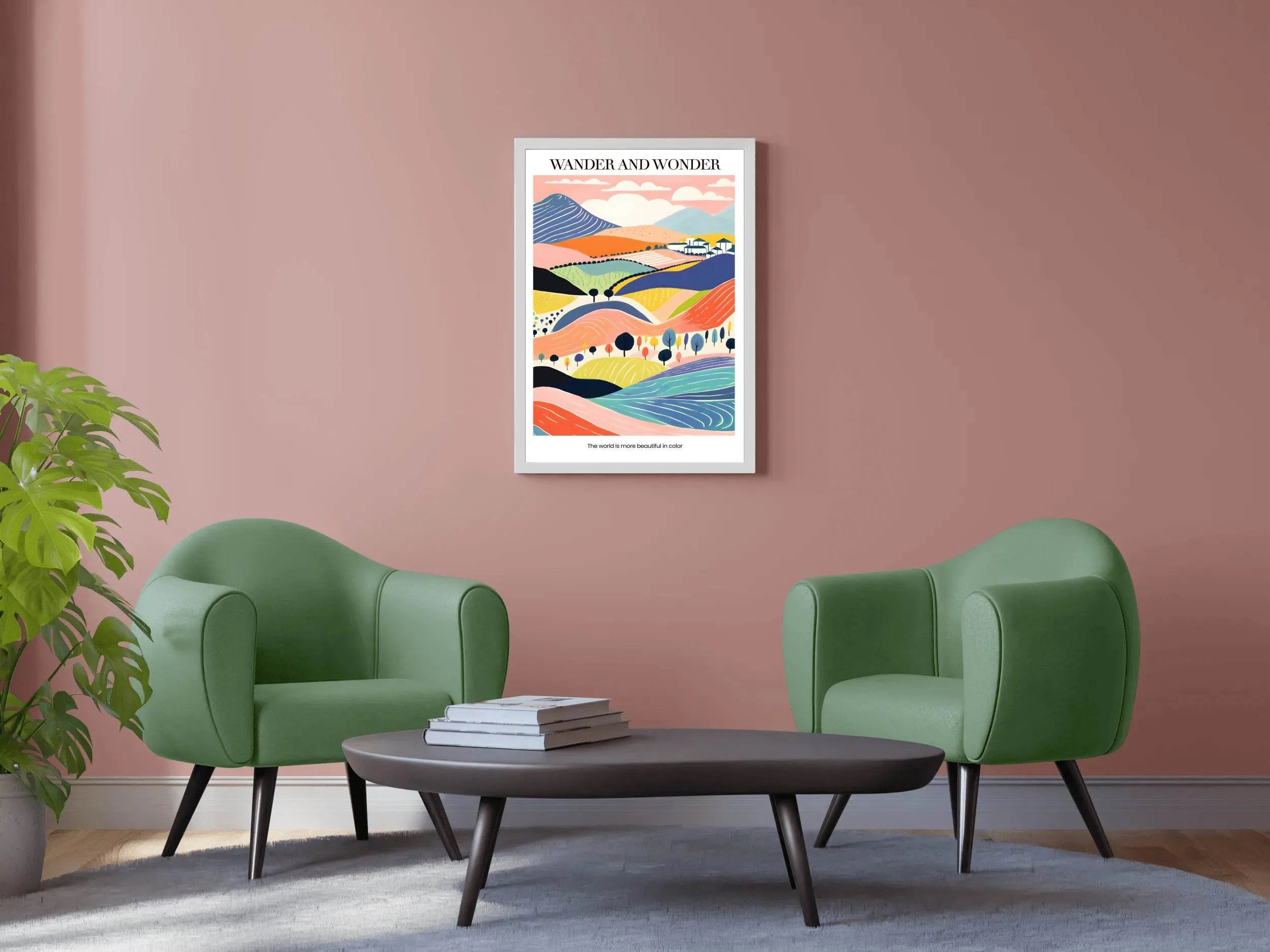 Colorful Farm Painting Wall Art - beink online art store