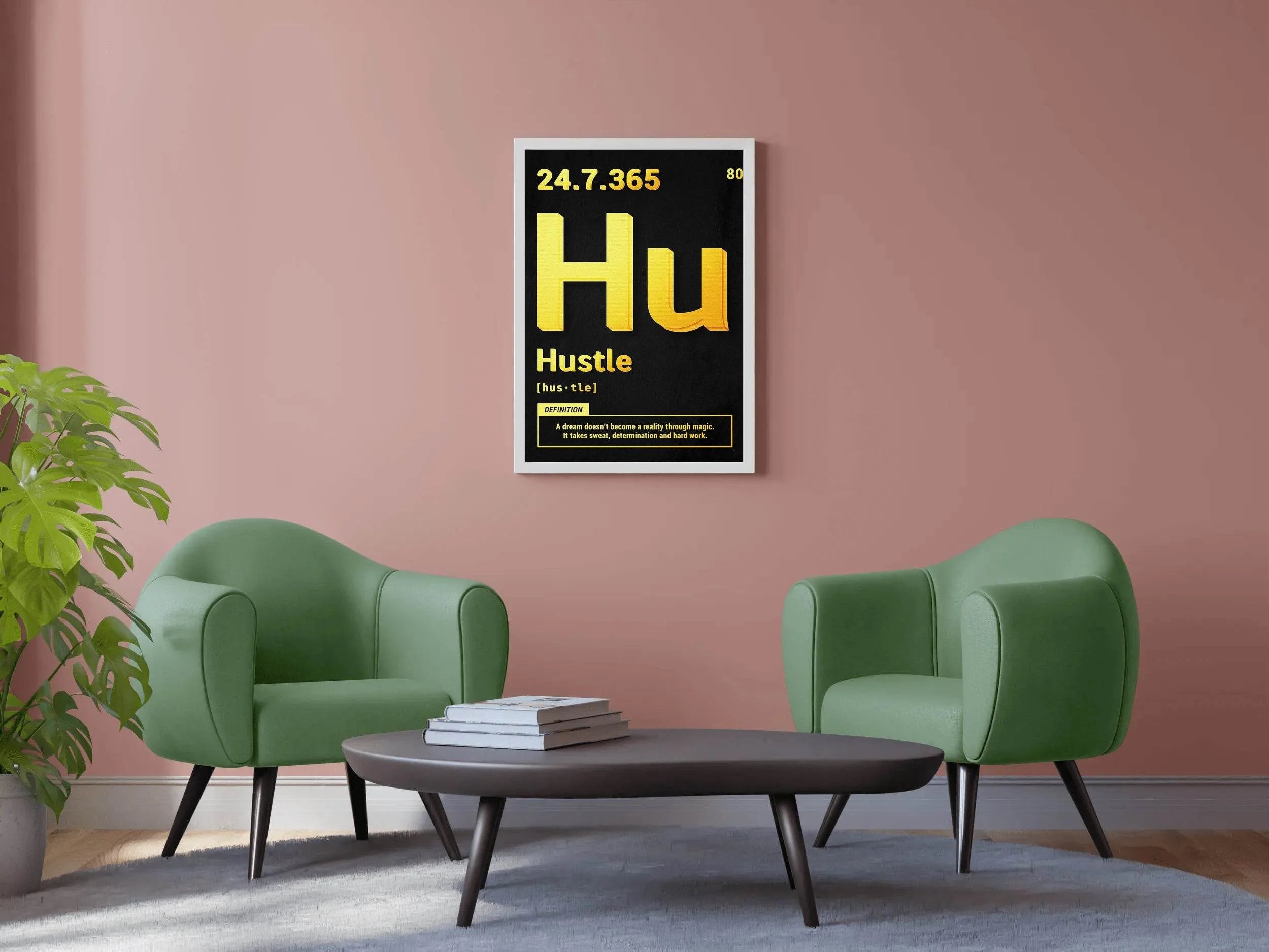 Hustle Element Motivational Wall Art - beink online art store