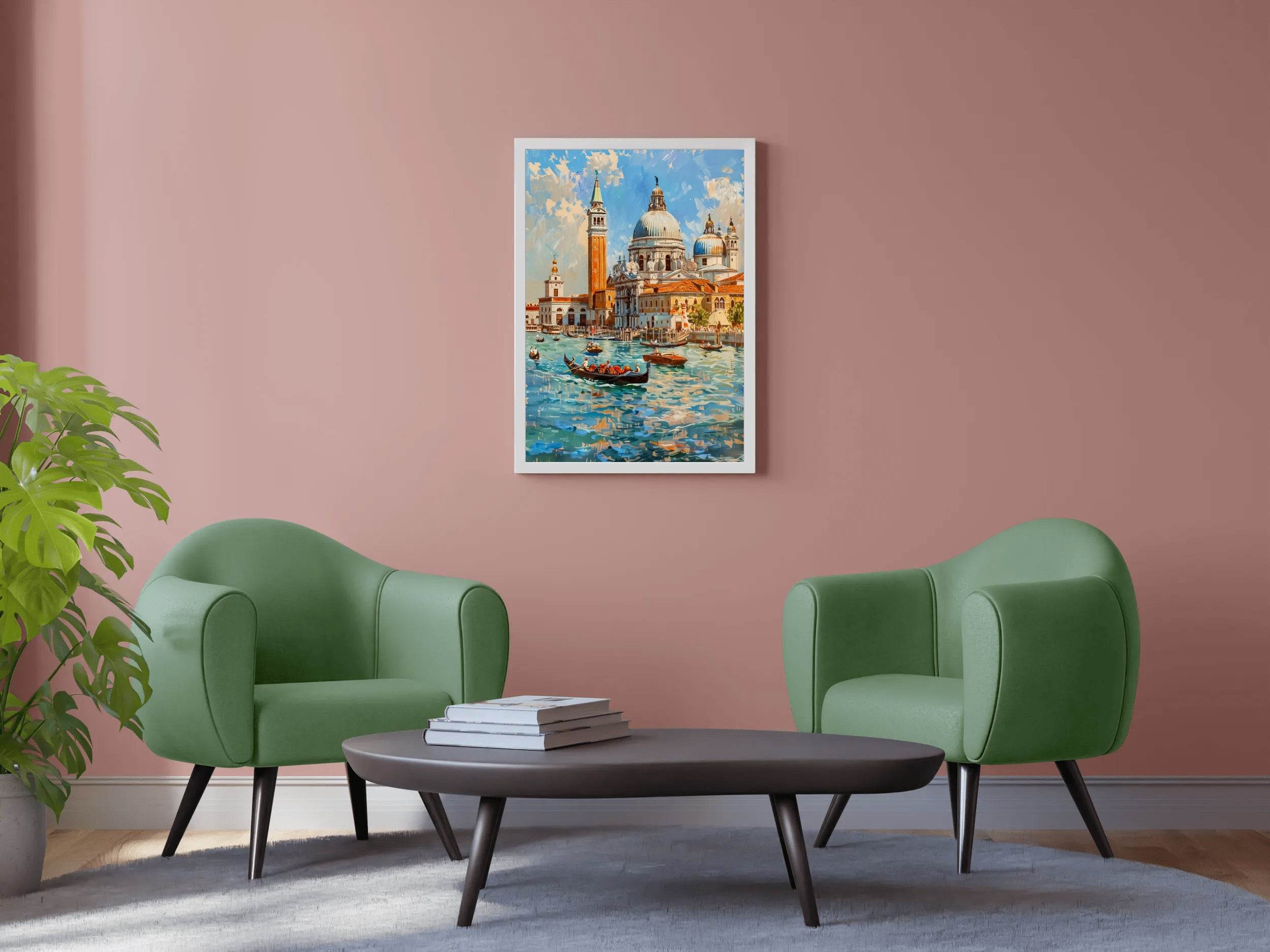 Watercolor Painting Of Venice Italy Wall Art - beink online art store