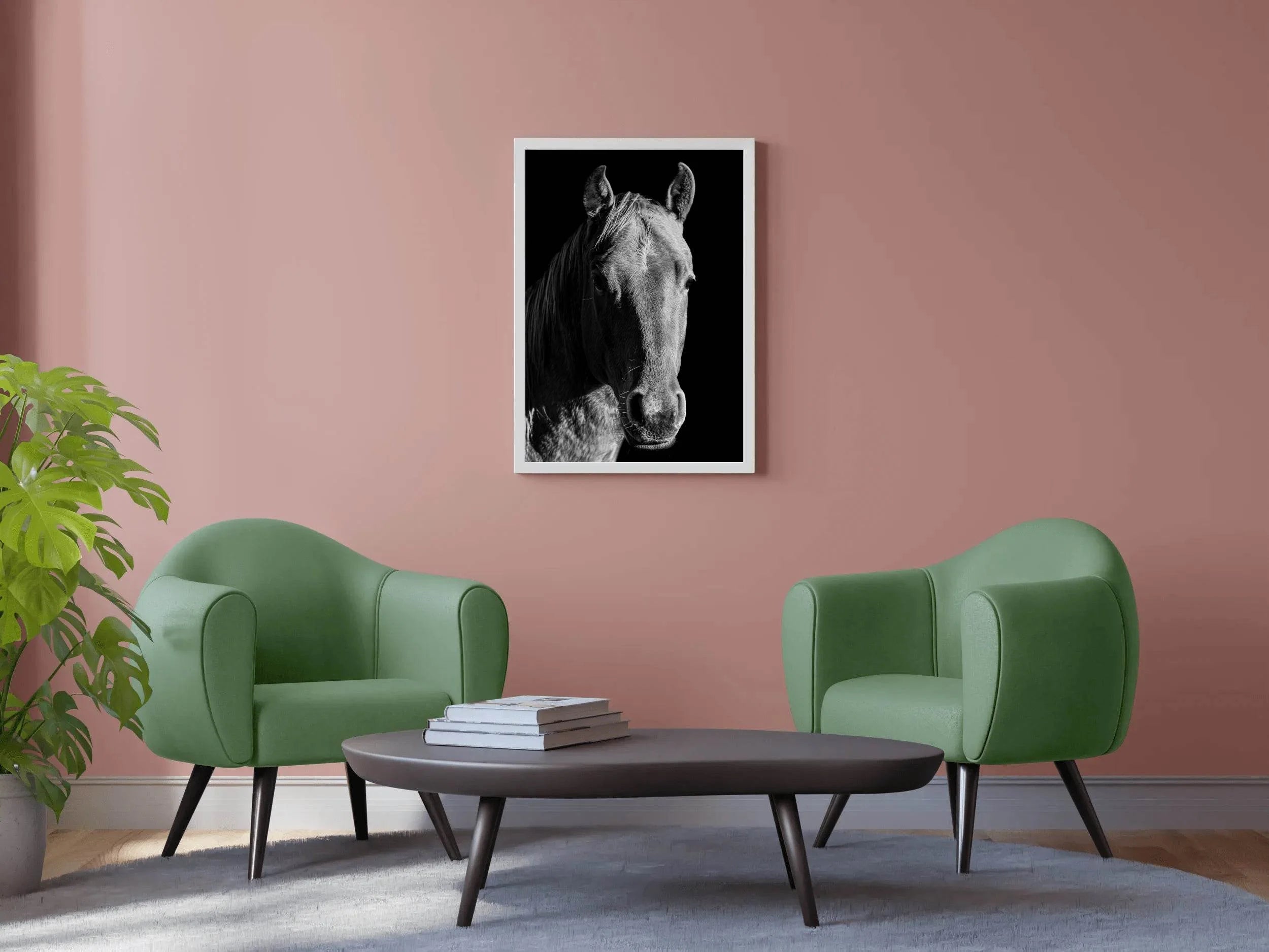 American Quarter Horse Black & White Wall Art - beink online art store