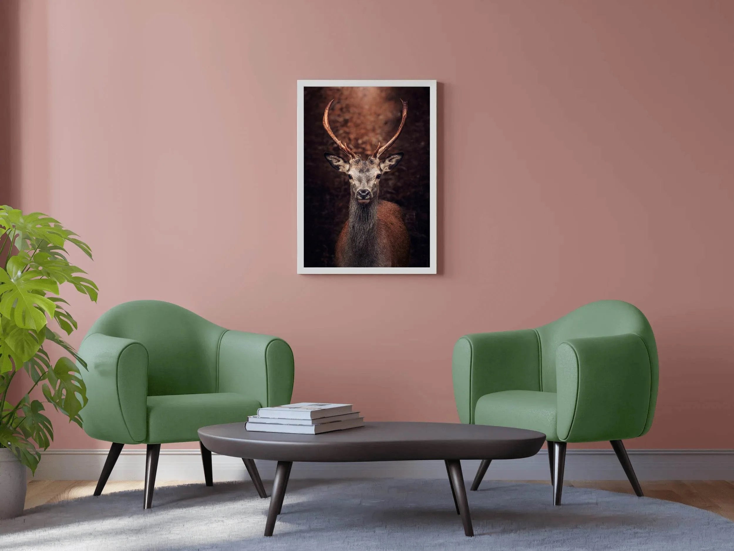 Red Deer Animal Wall Art - beink online art store