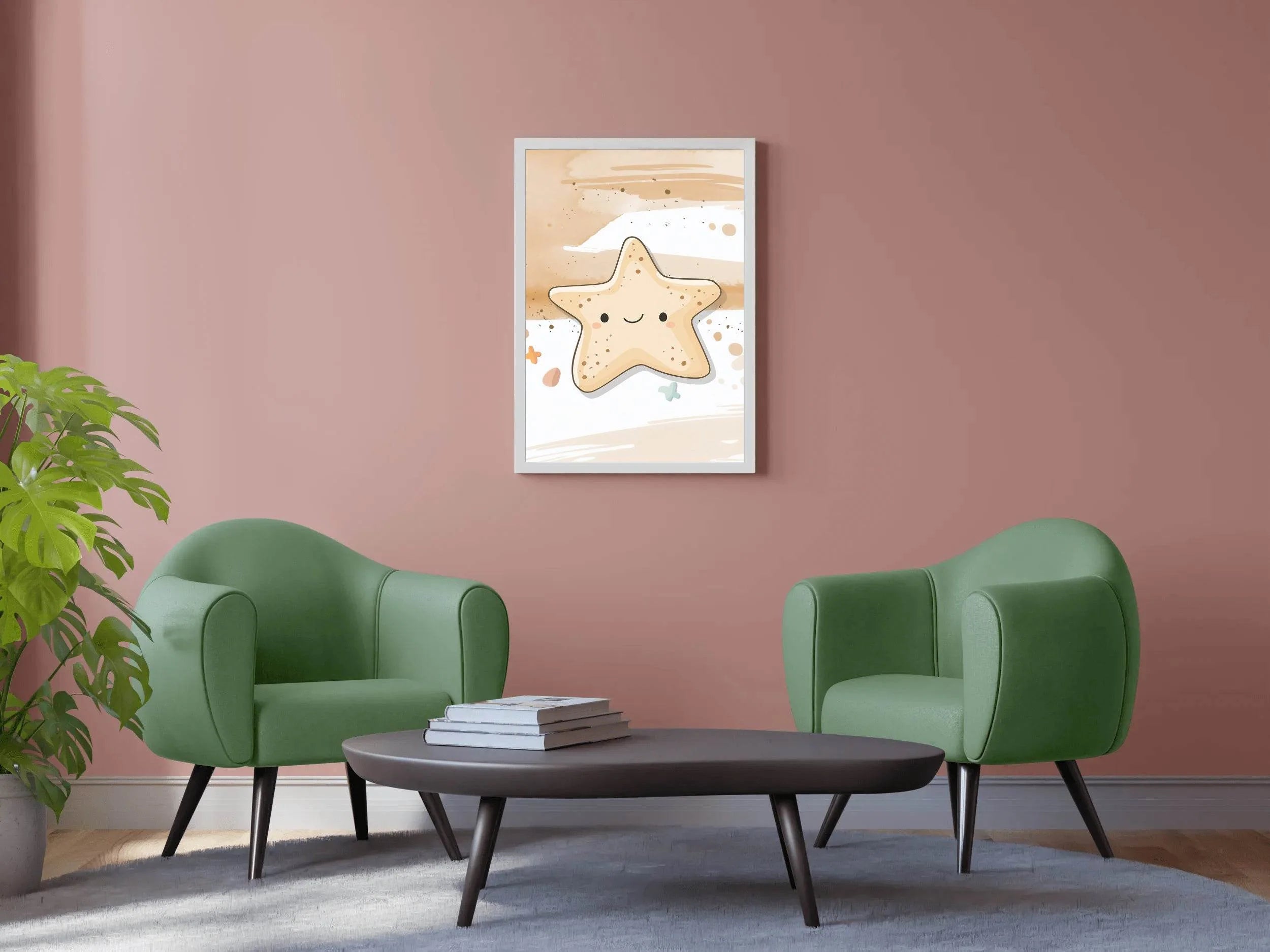 Cute Starfish Character Illustration - beink online art store