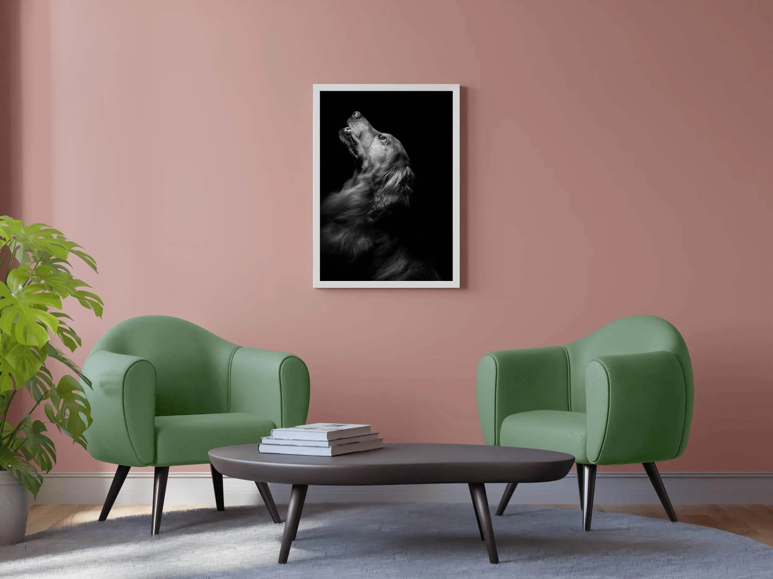 Flat-Coated Retriever Black & White Wall Art - beink online art store