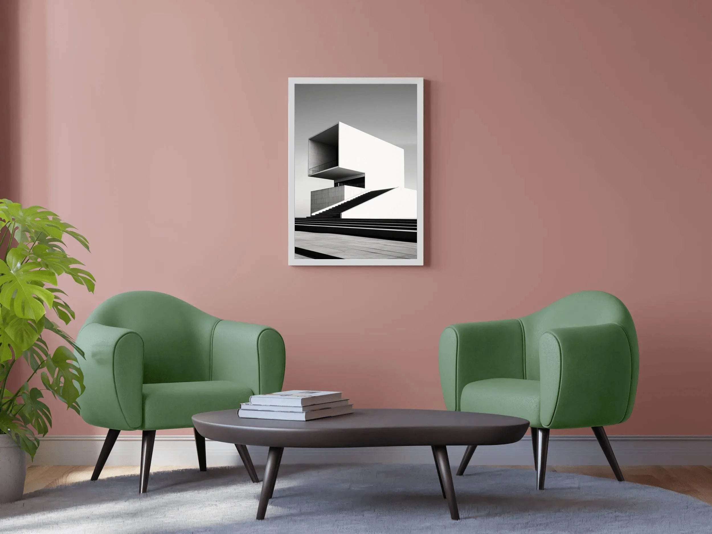 Black And White Villa Wall Art - beink online art store