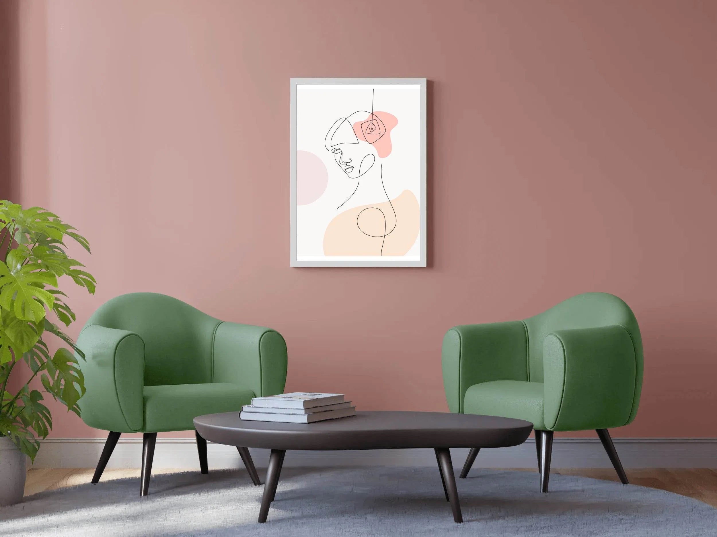 Minimal Design of Robot Woman Wall Art - beink online art store