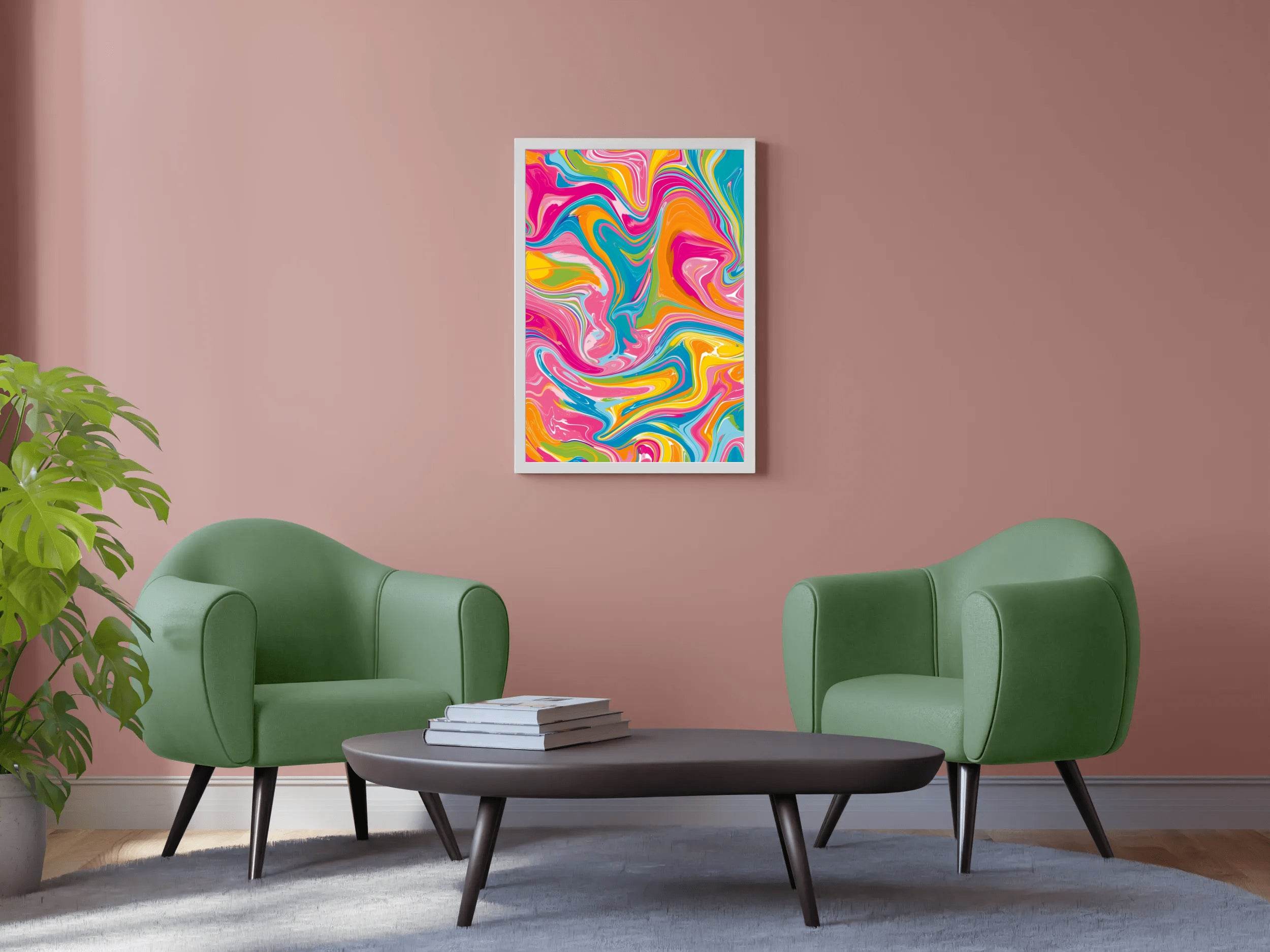 Colorful Oil Painting Background Digital Art - beink online art store