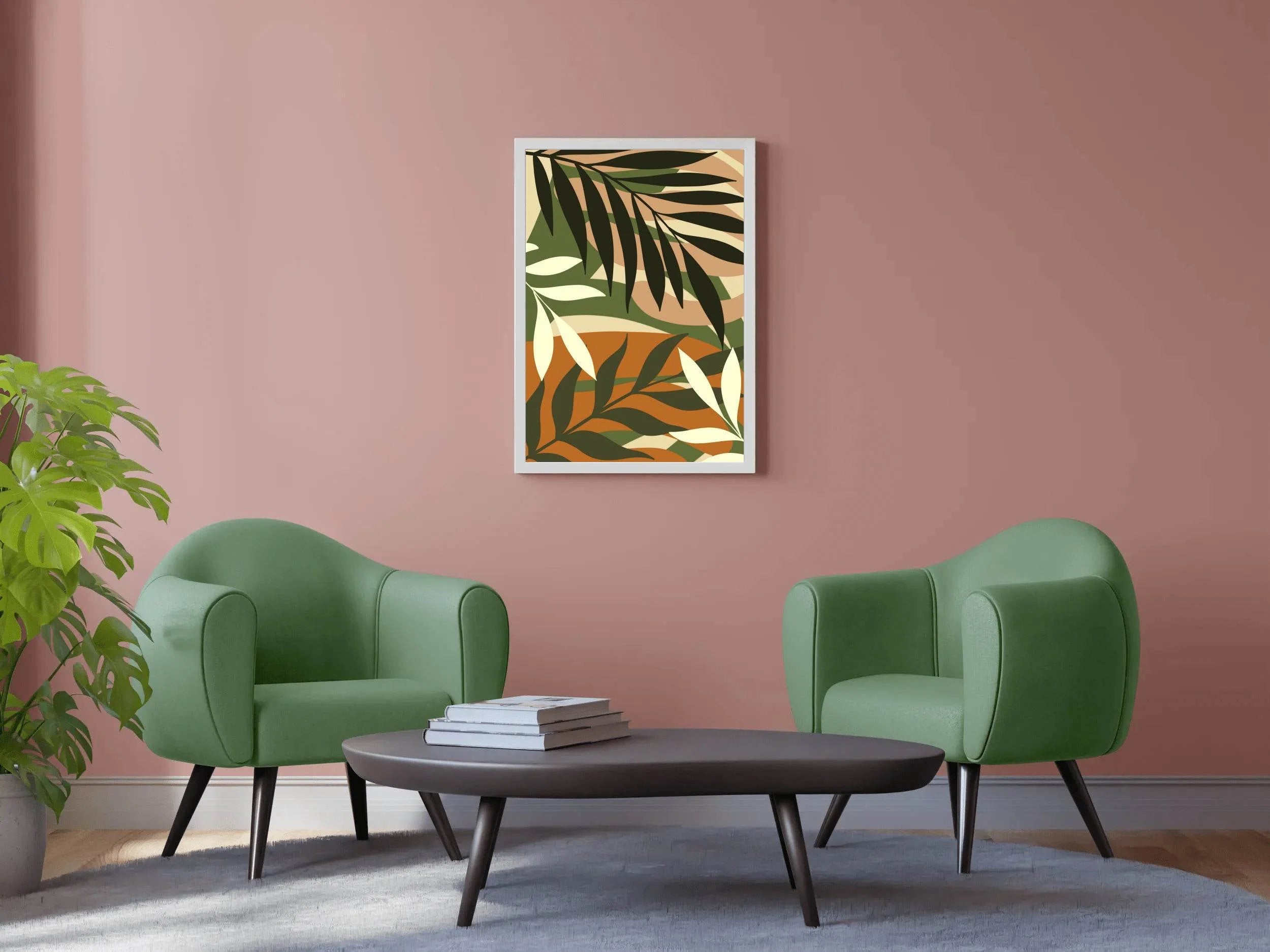 Camouflage Pattern Leafs Canvas ArtWork - beink online art store